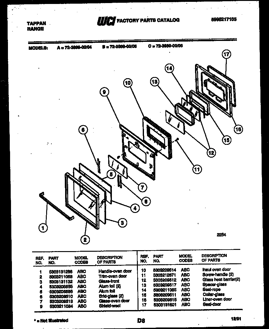 05 - LOWER OVEN DOOR PARTS
