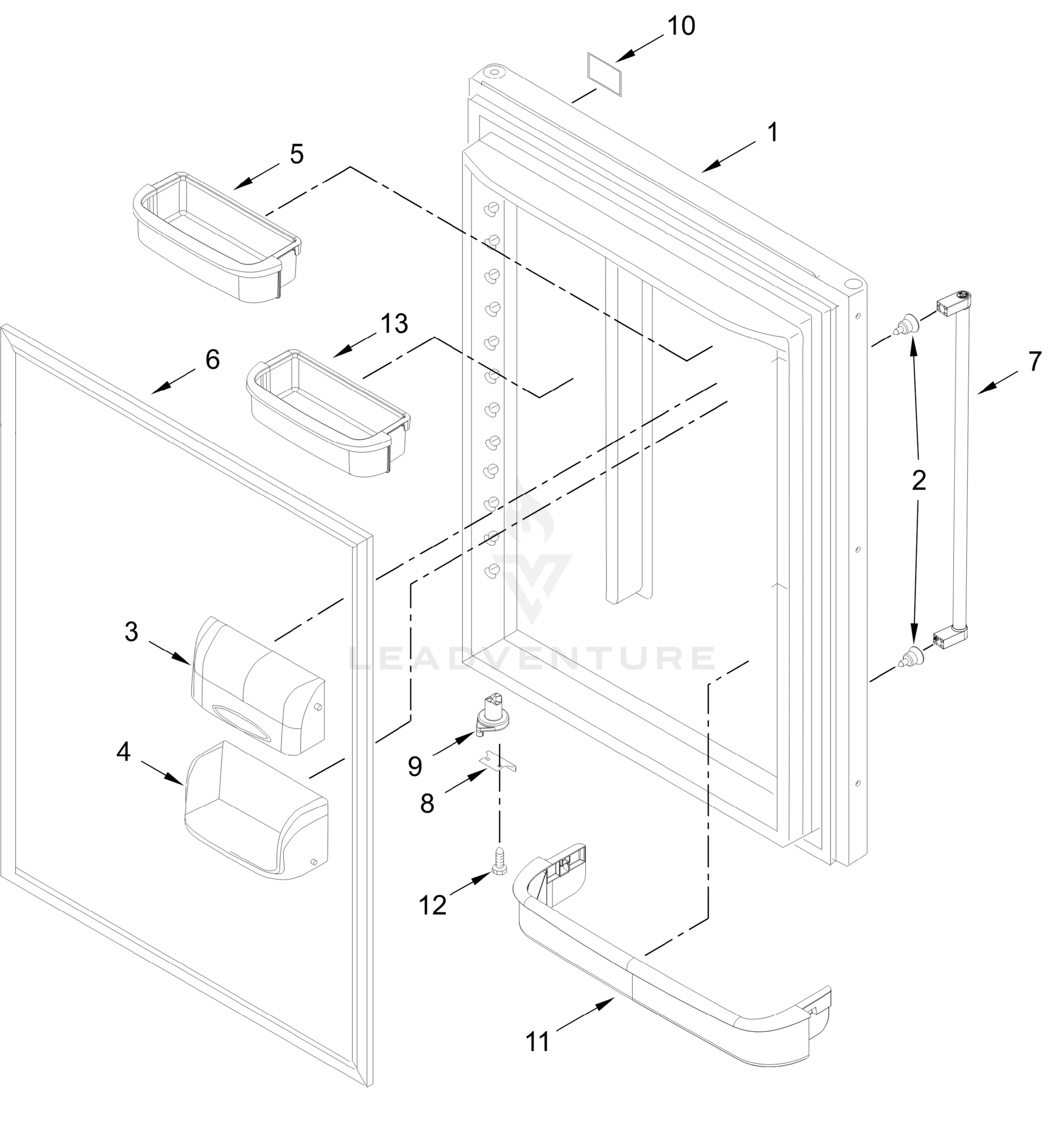 REFRIGERATOR DOOR PARTS