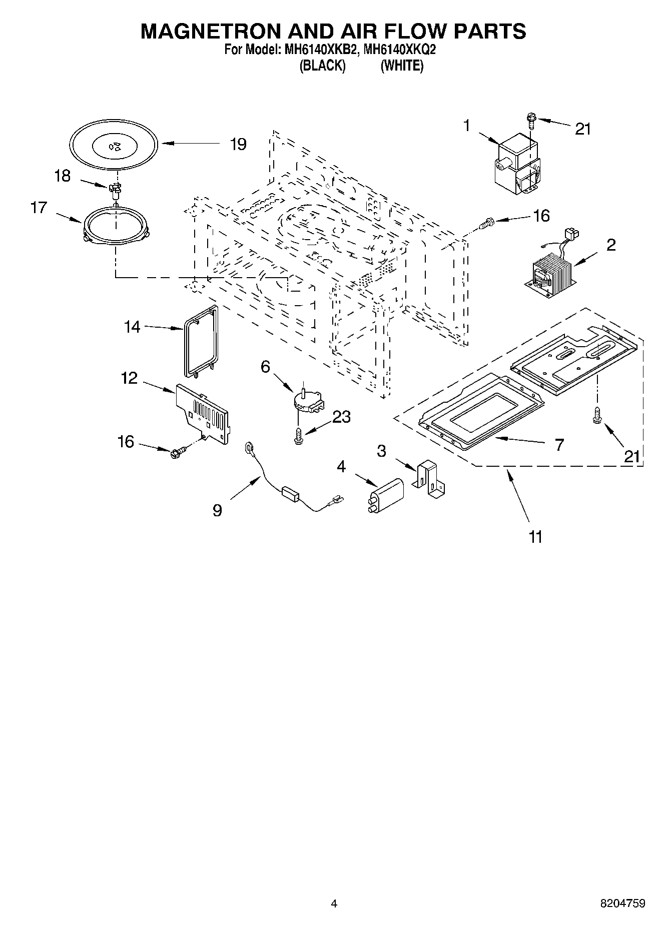 04 - MAGNETRON AND AIR FLOW PARTS