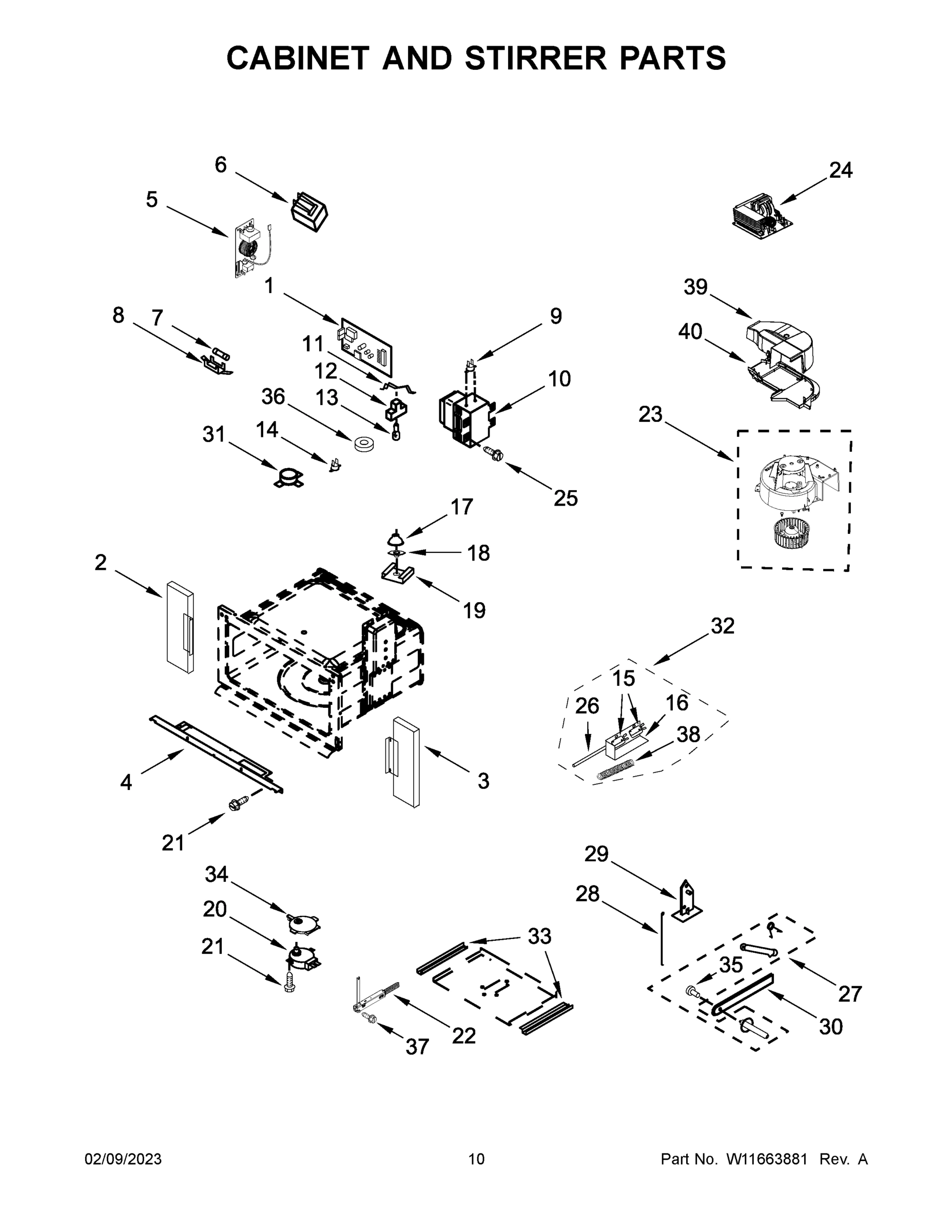 06 - CABINET AND STIRRER PARTS