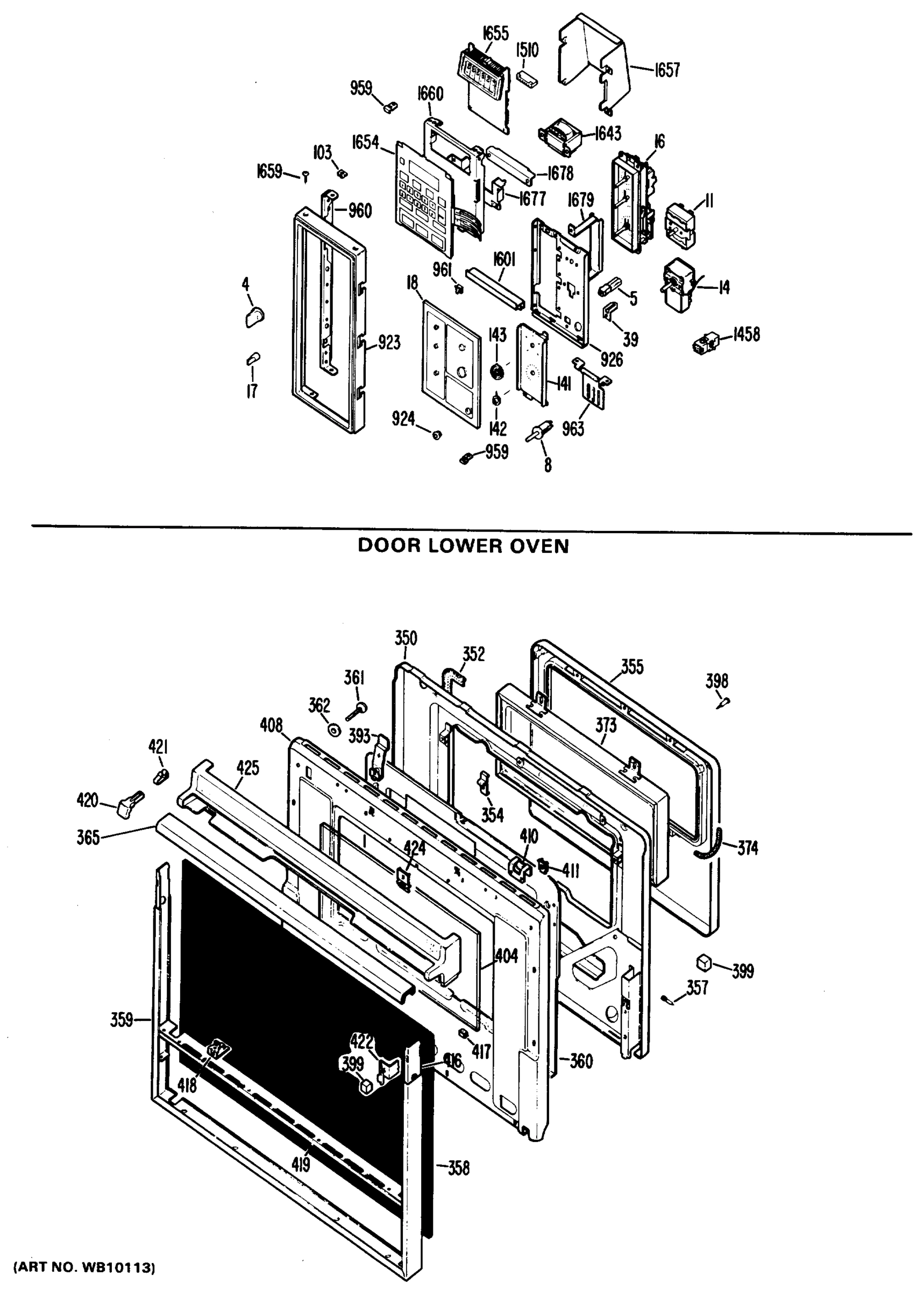 DOOR LOWER OVEN