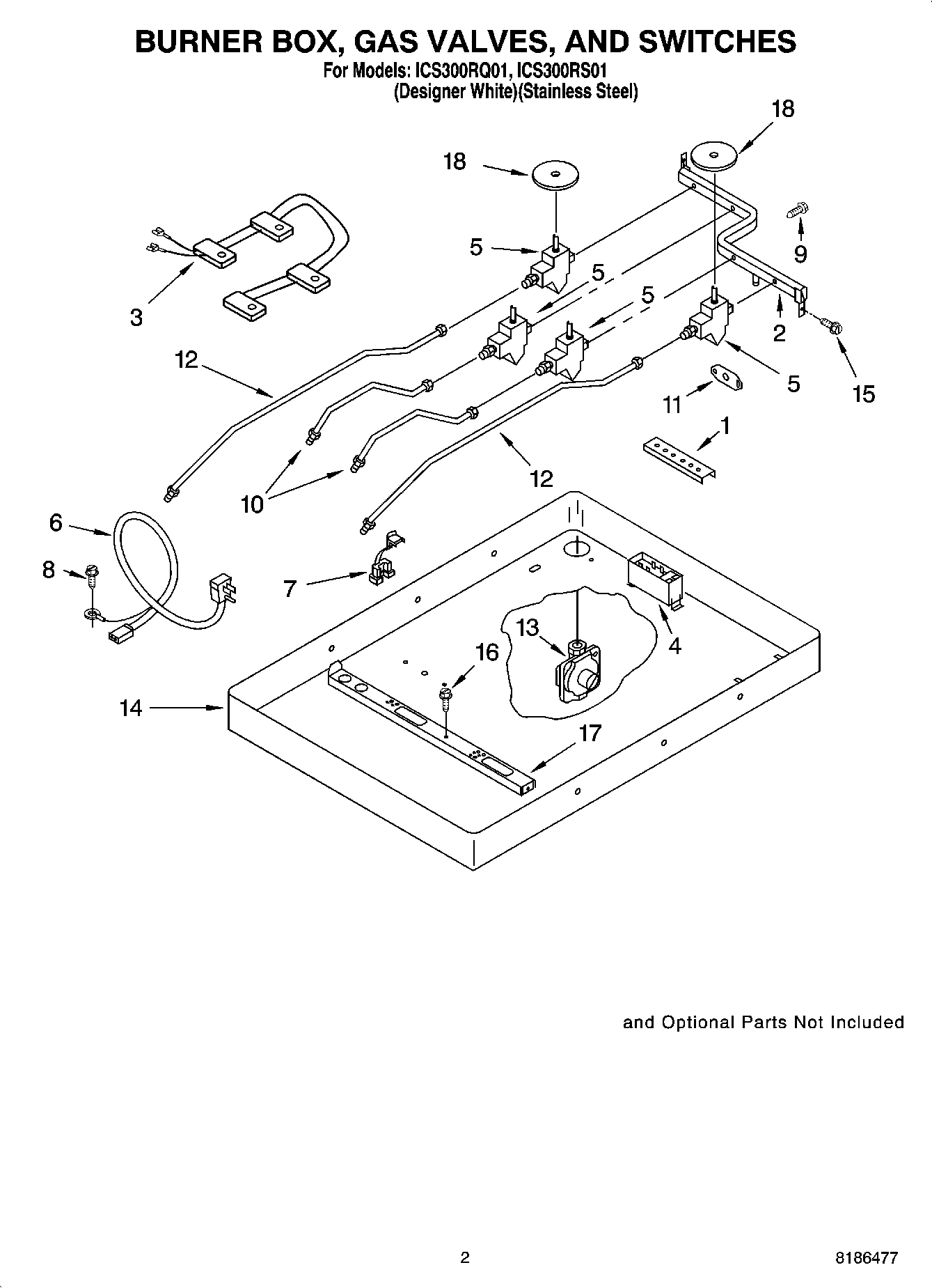02 - BURNER BOX, GAS VALVES, AND SWITCHES