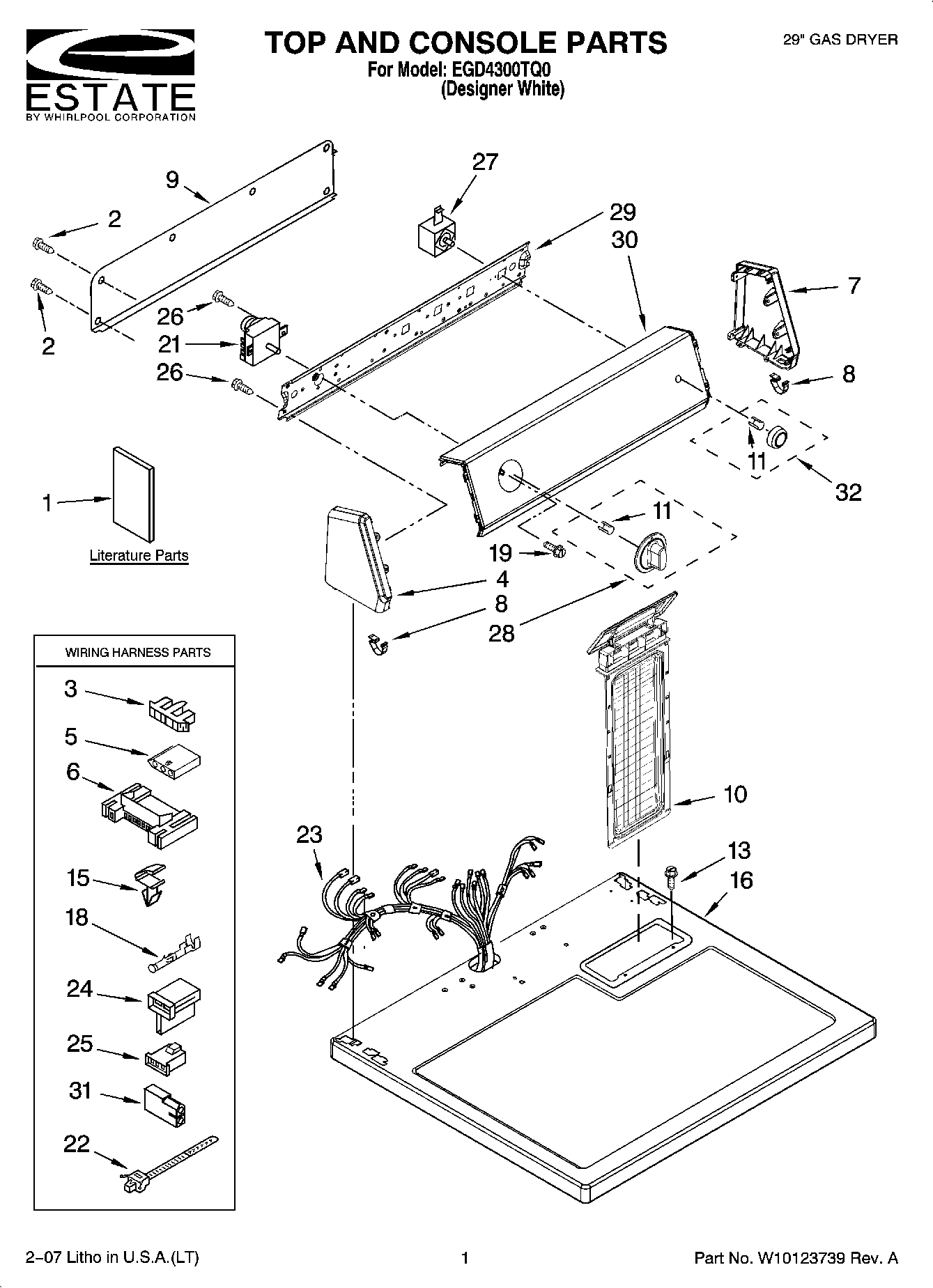 01 - TOP AND CONSOLE PARTS