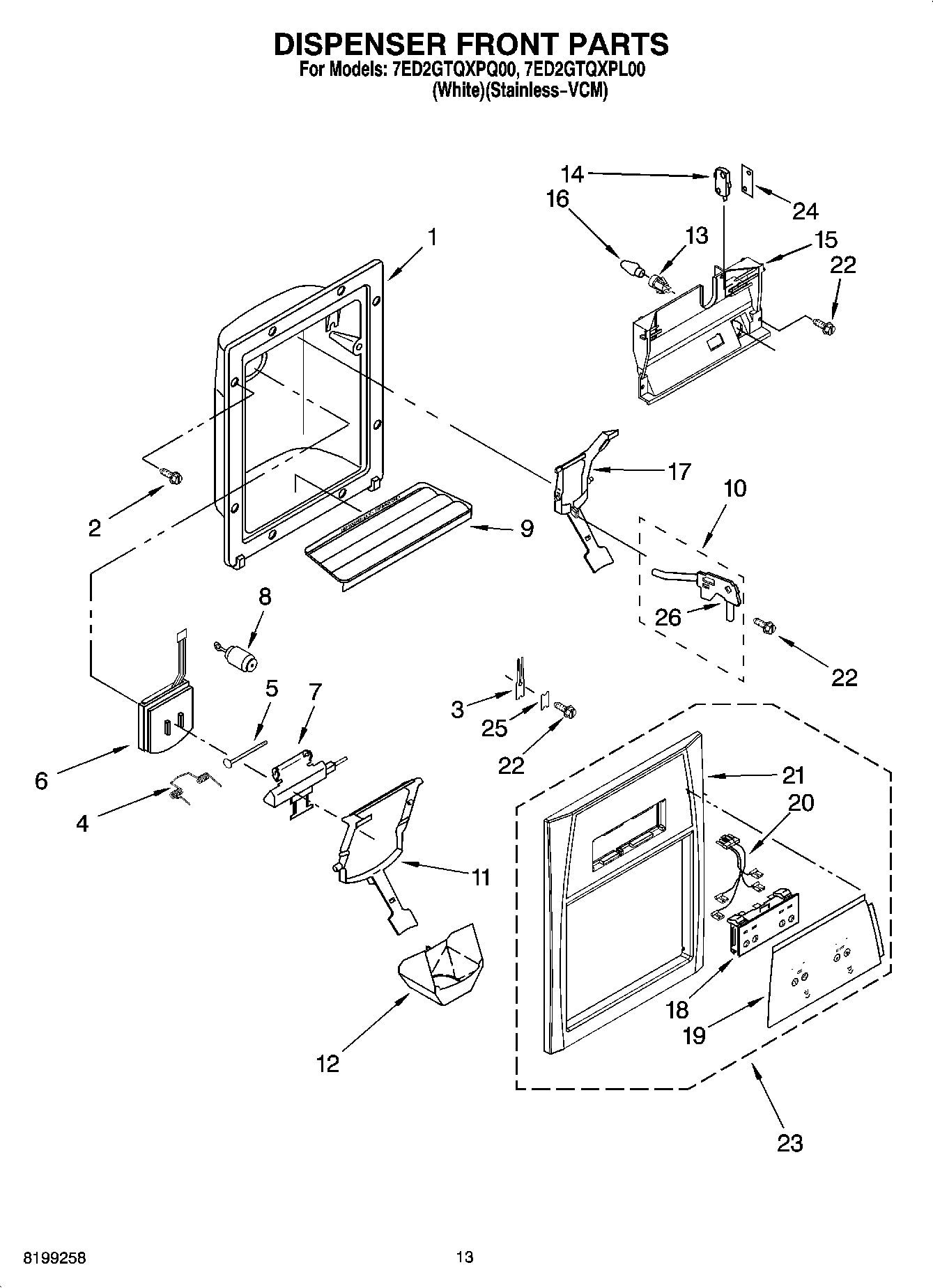 08 - DISPENSER FRONT PARTS