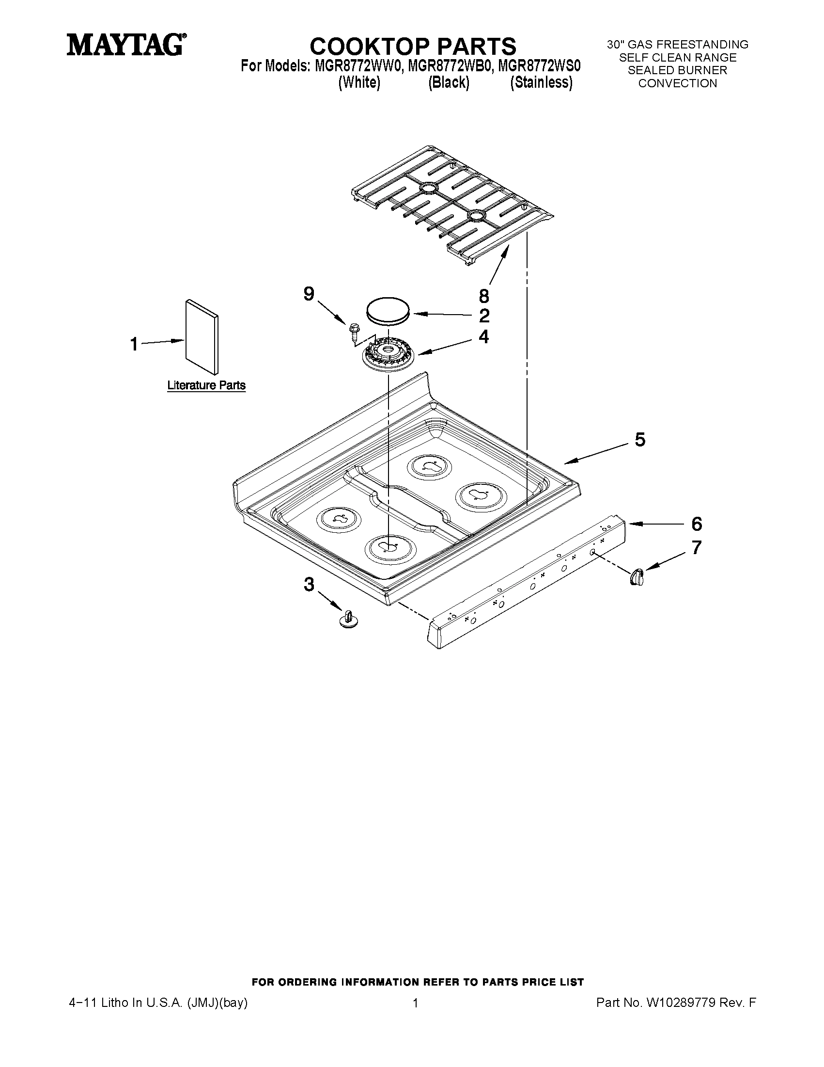 01 - COOKTOP PARTS