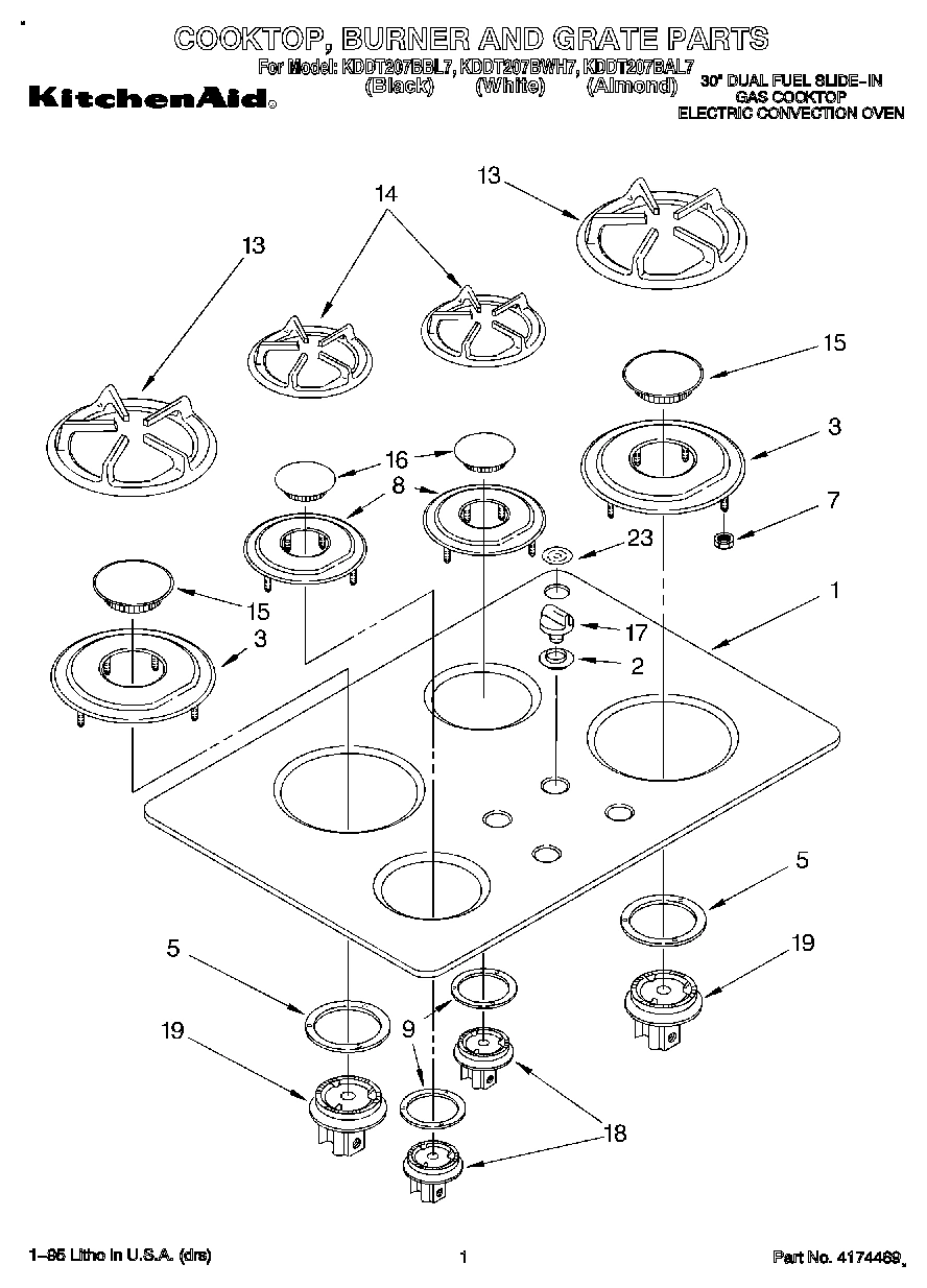 01 - COOKTOP, BURNER AND GRATE