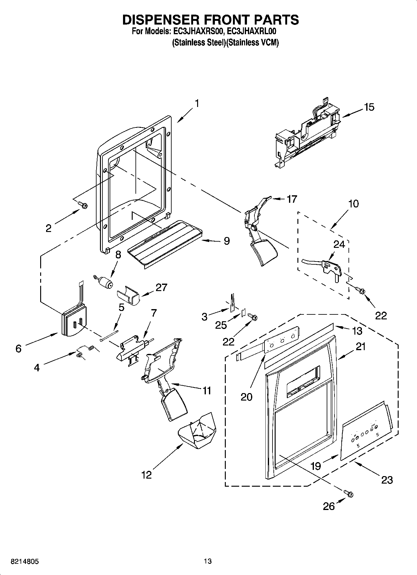 08 - DISPENSER FRONT PARTS