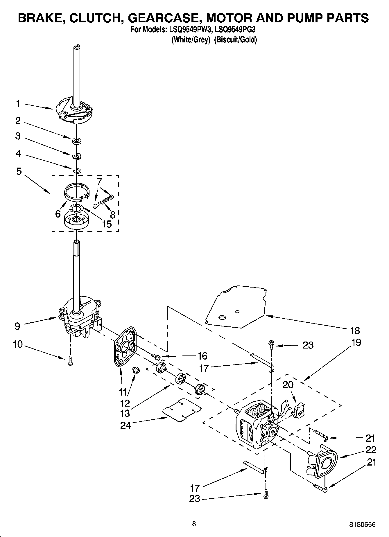 05 - BRAKE, CLUTCH, GEARCASE, MOTOR AND PUMP PARTS