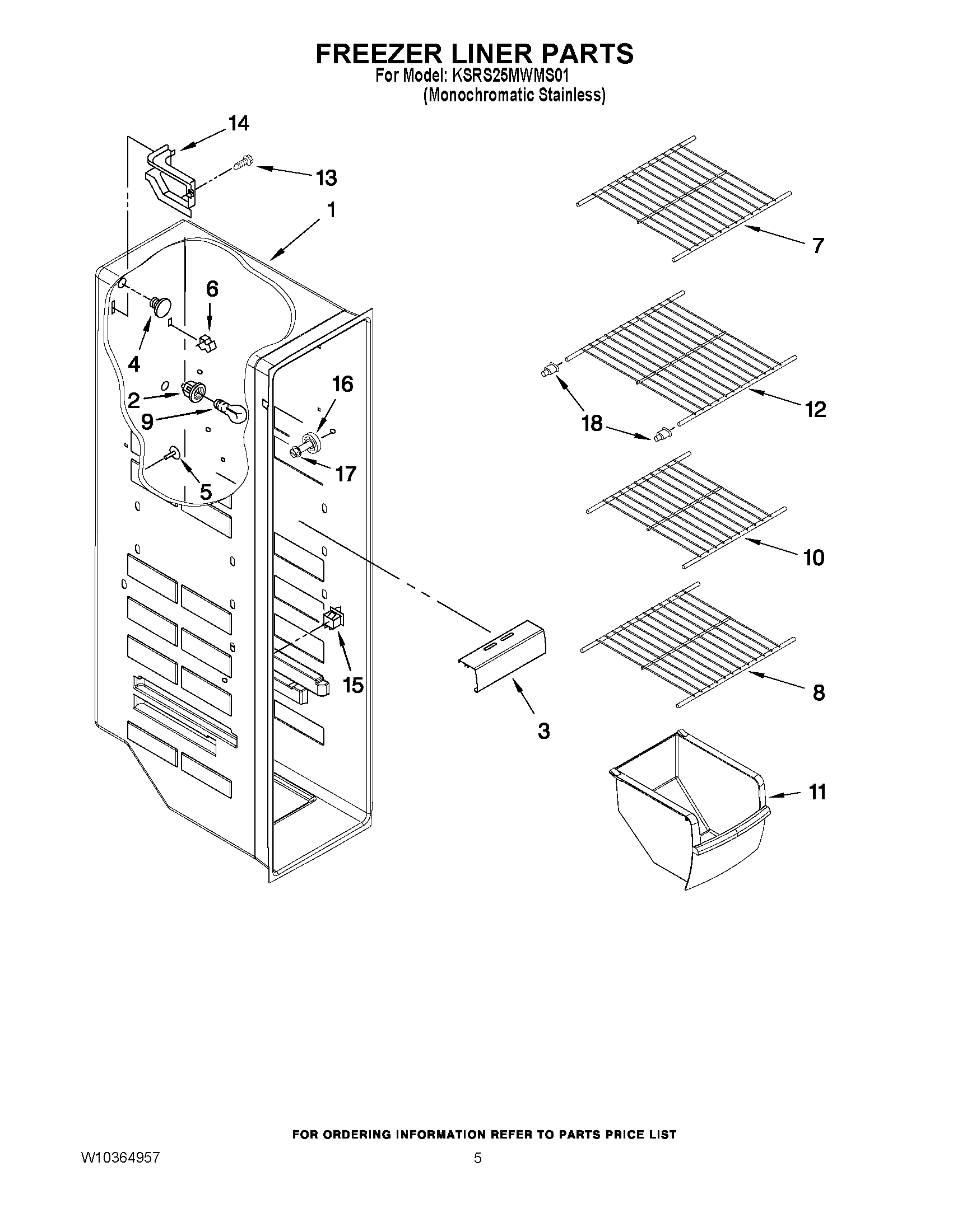04 - FREEZER LINER PARTS