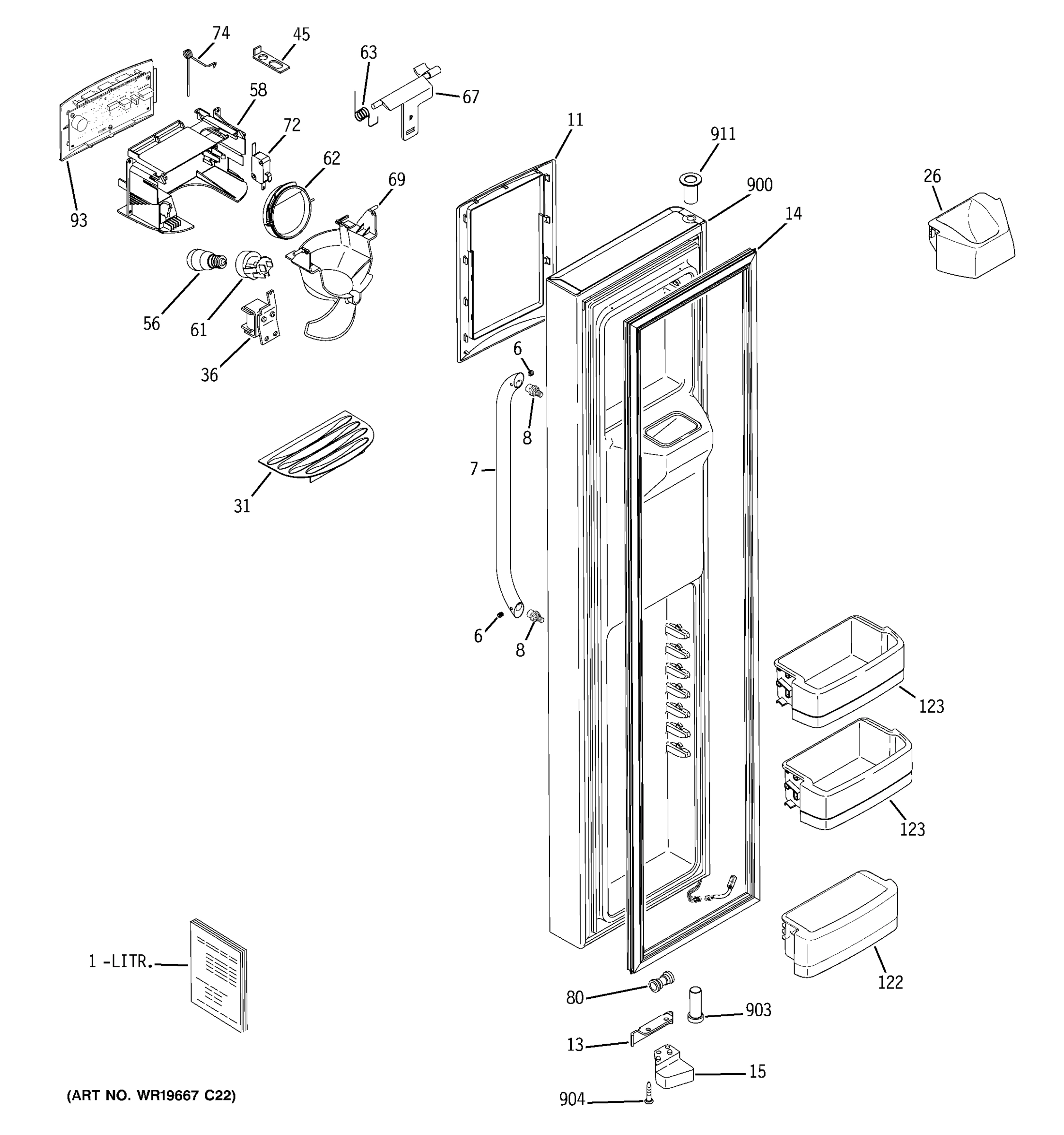 FREEZER DOOR