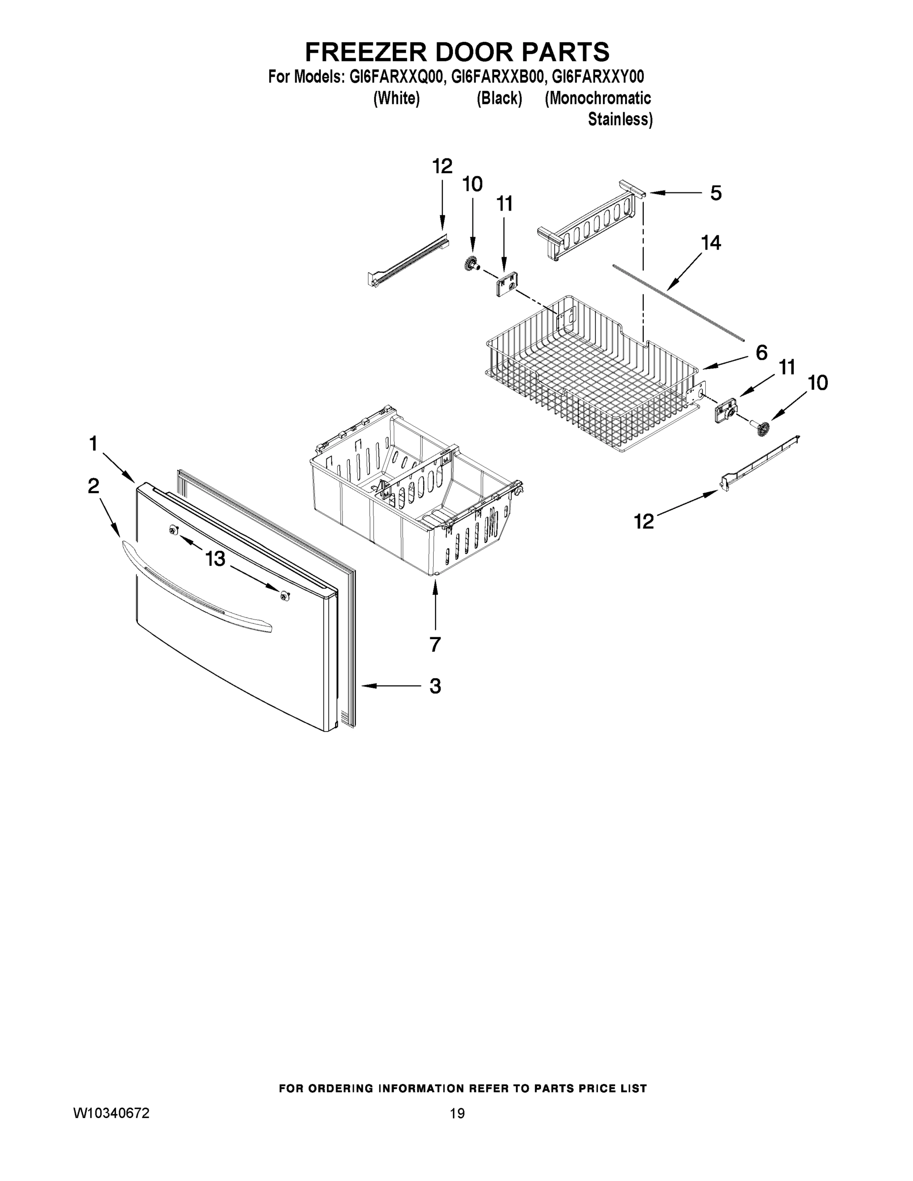 10 - FREEZER DOOR PARTS