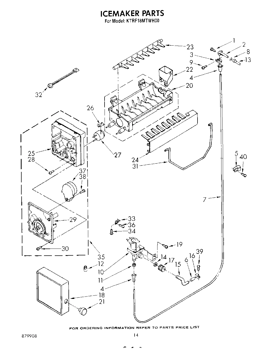 08 - ICE MAKER , PARTS NOT ILLUSTRATED