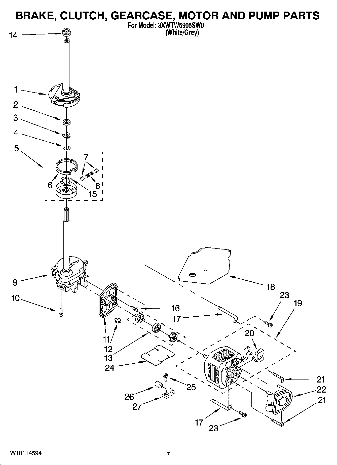 04 - BRAKE, CLUTCH, GEARCASE, MOTOR AND PUMP PARTS
