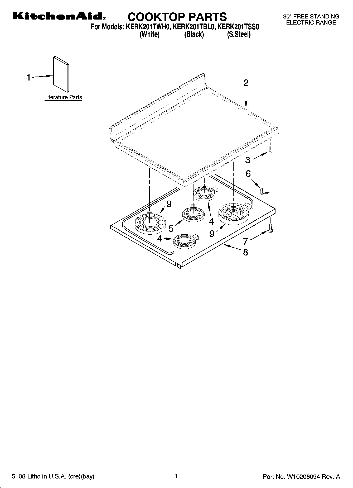 01 - COOKTOP PARTS