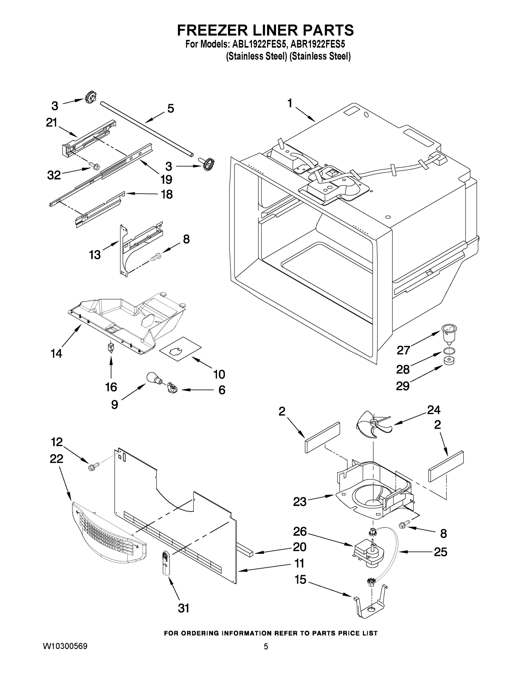 03 - FREEZER LINER PARTS