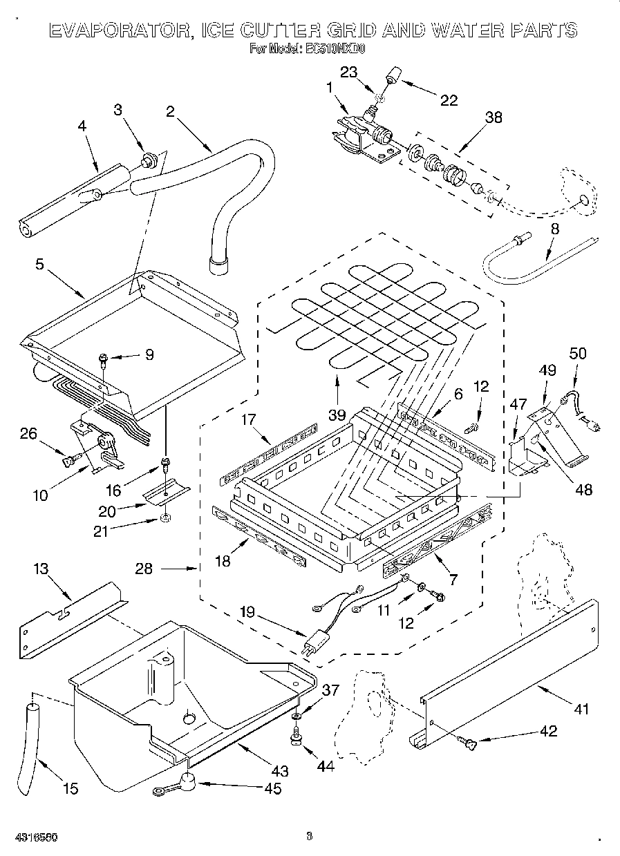 02 - EVAPORATOR, ICE CUTTER GRID AND WATER
