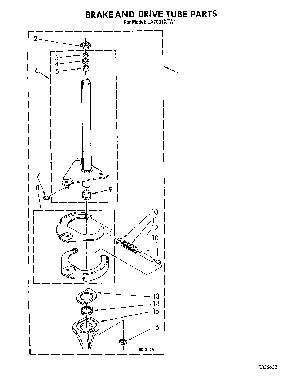 10 - BRAKE AND DRIVE TUBE
