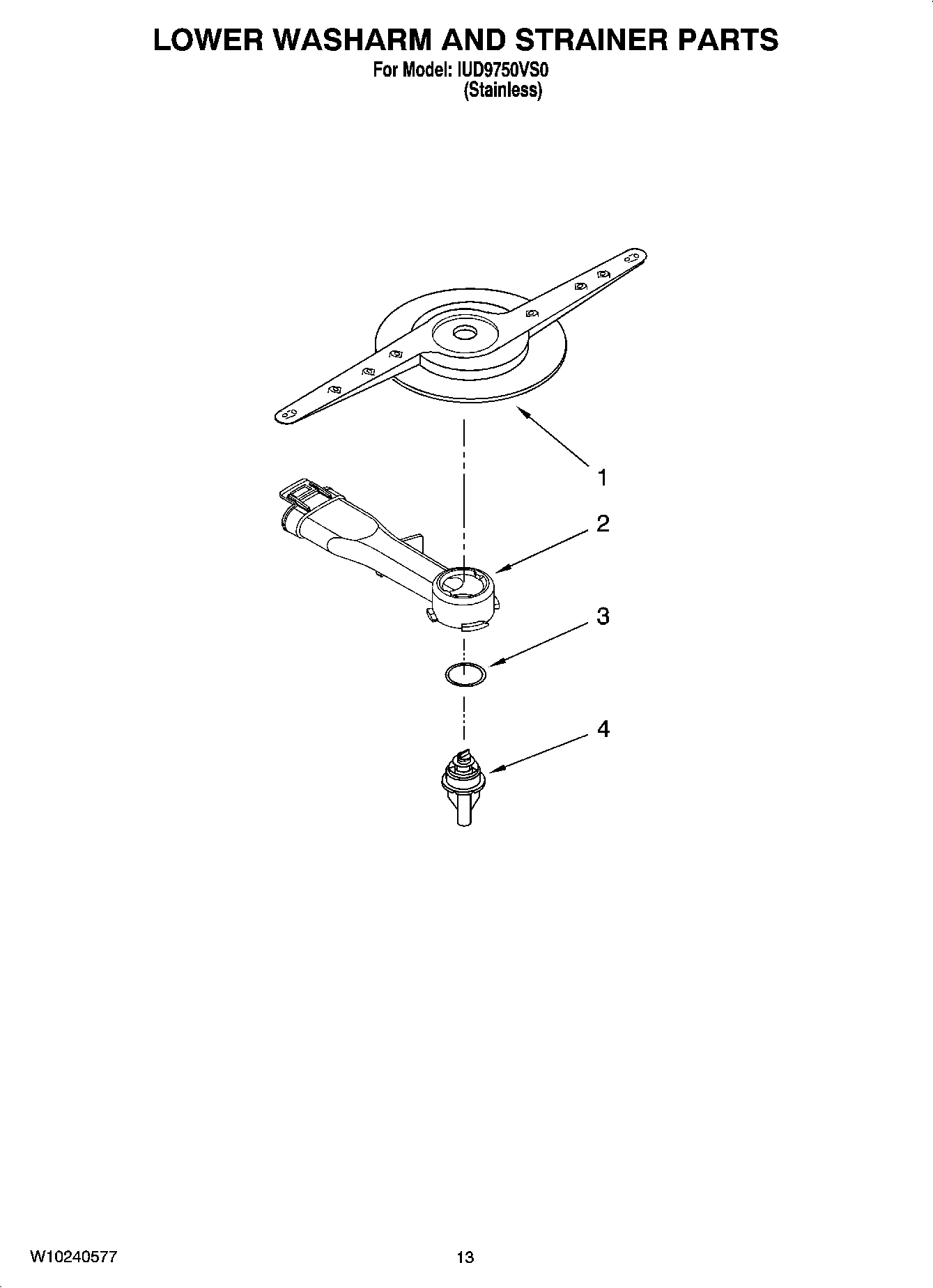 11 - LOWER WASHARM AND STRAINER PARTS, OPTIONAL PARTS (NOT INCLUDED)