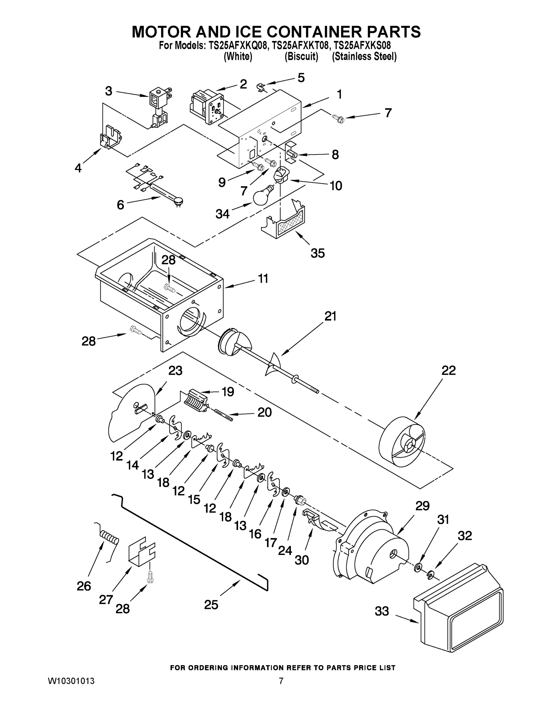 05 - MOTOR AND ICE CONTAINER PARTS