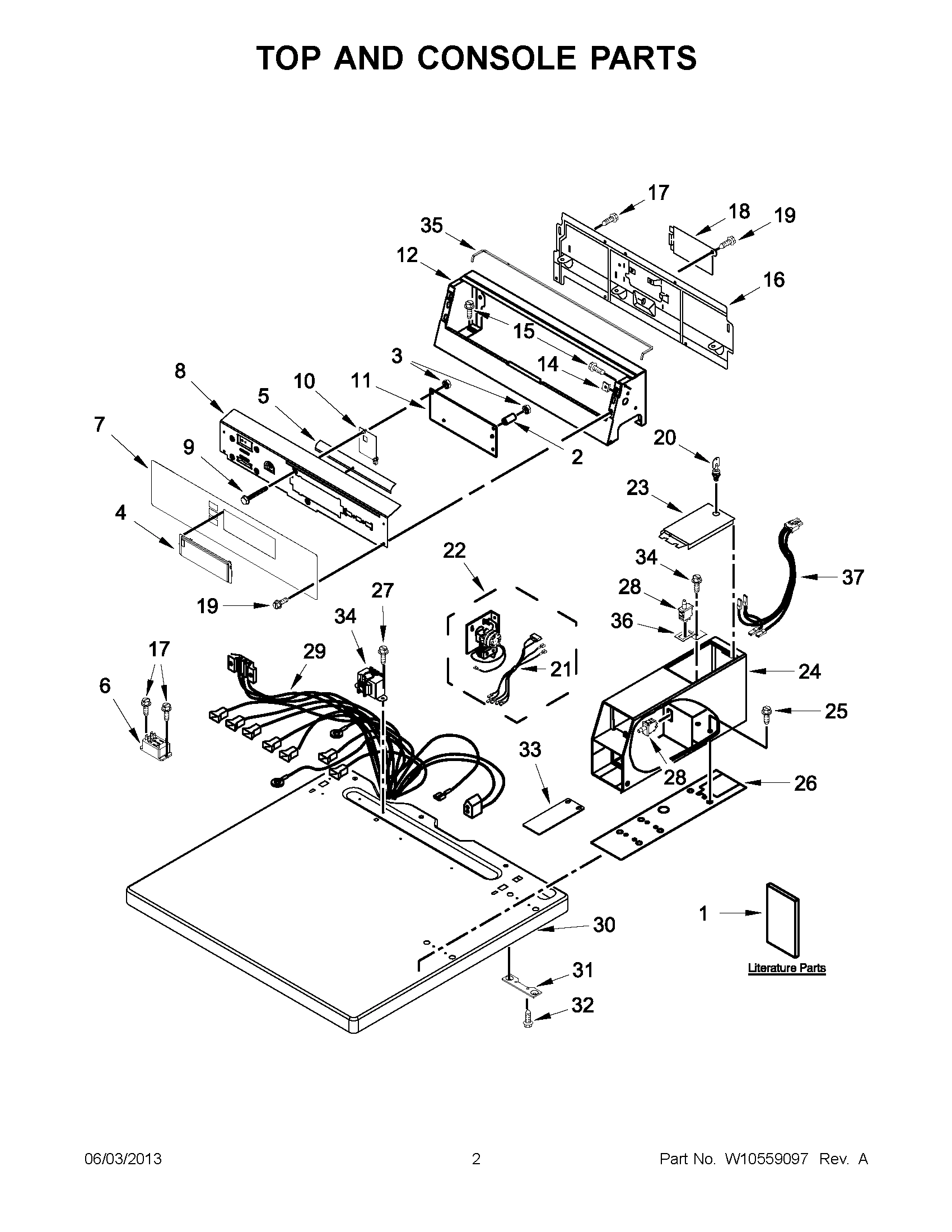 01 - TOP AND CONSOLE PARTS