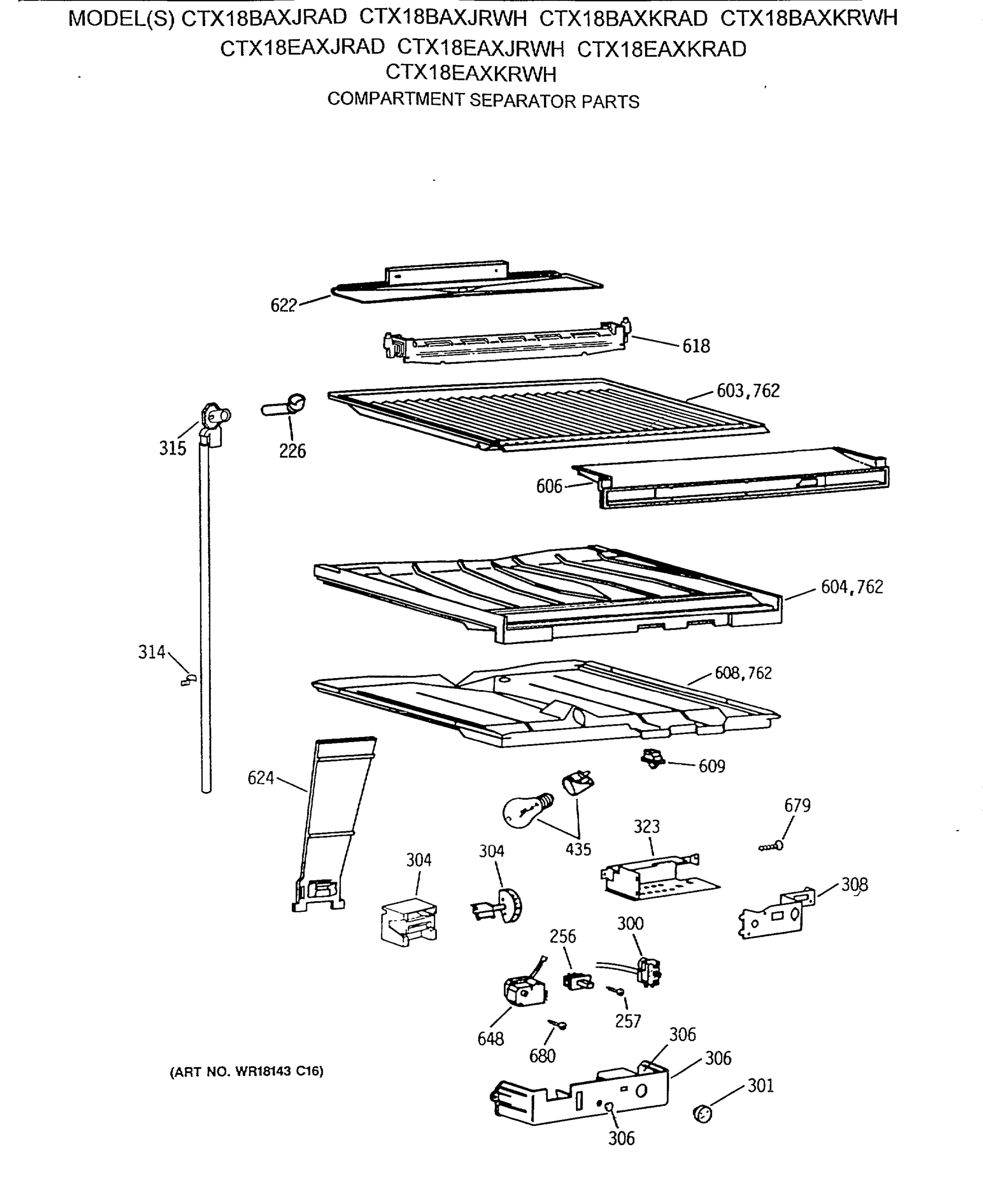 COMPARTMENT SEPARATOR PARTS