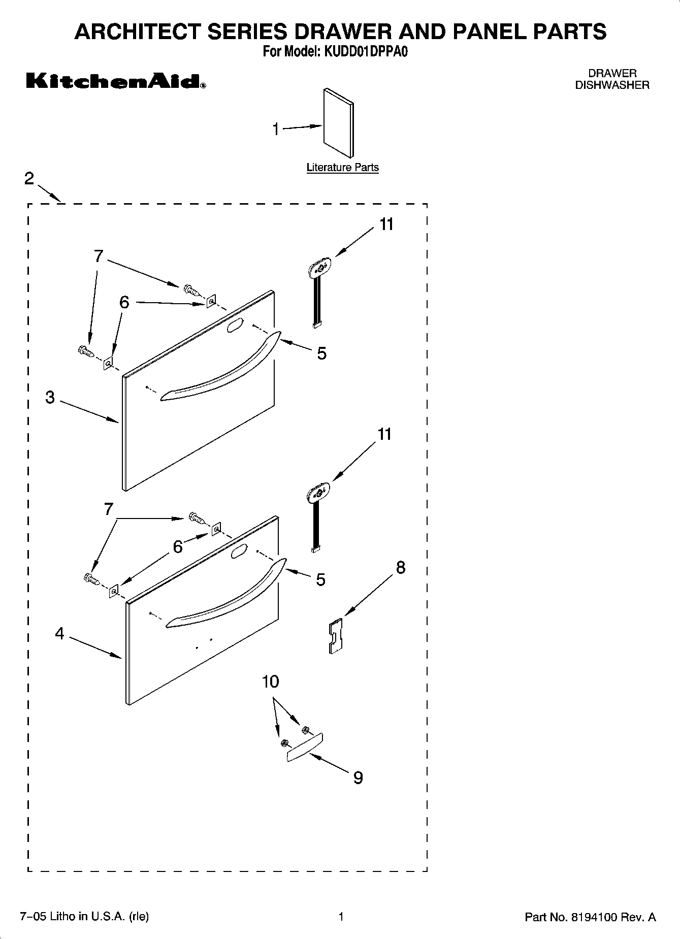 01 - ARCHITECT SERIES DRAWER AND PANEL PARTS