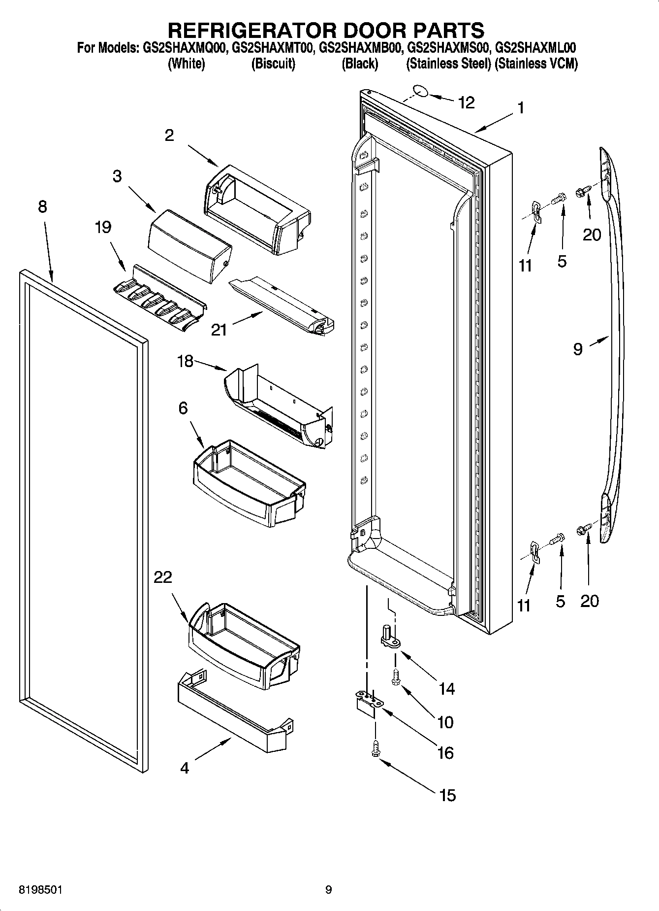 06 - REFRIGERATOR DOOR PARTS