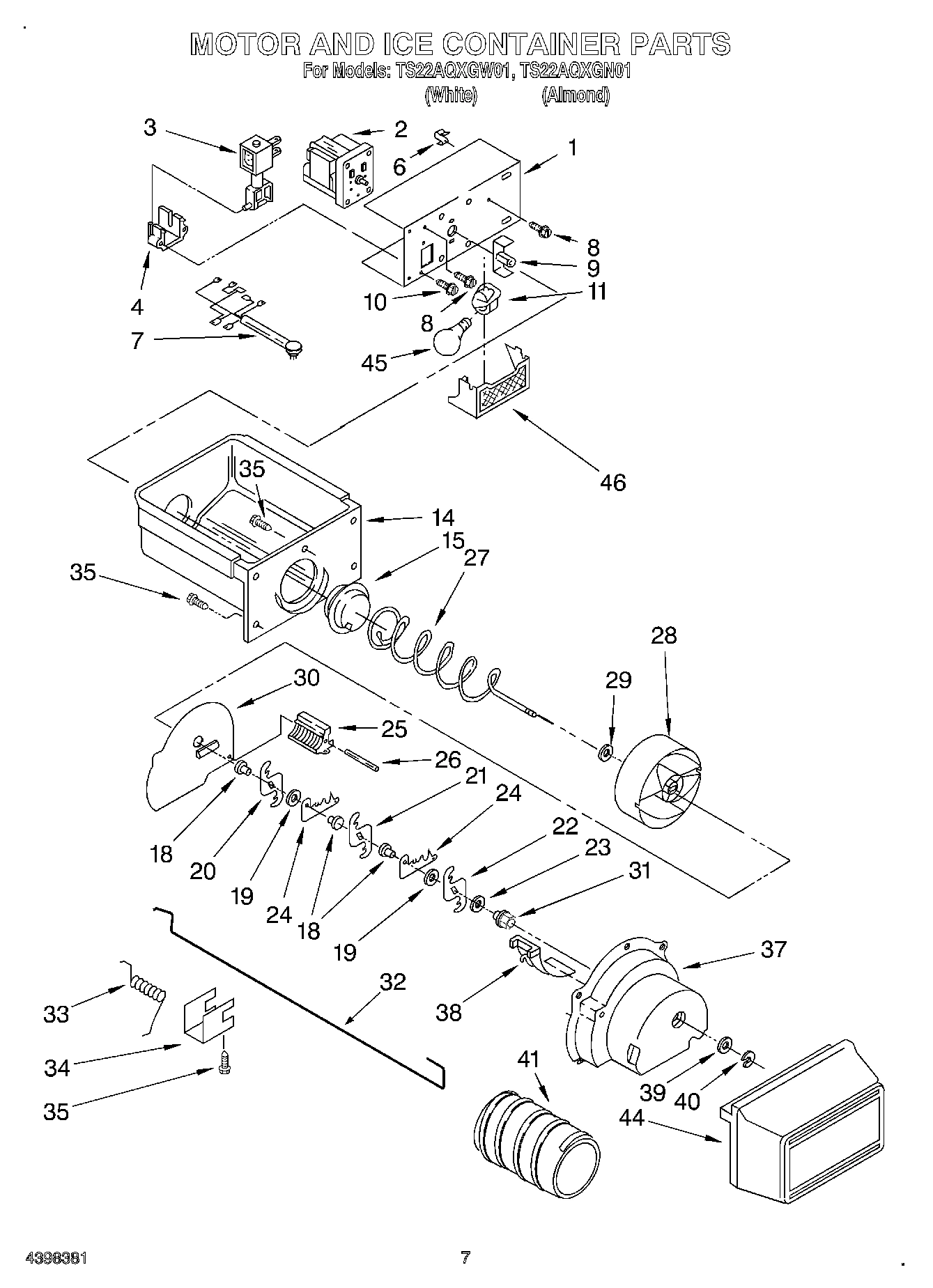 05 - MOTOR AND ICE CONTAINER