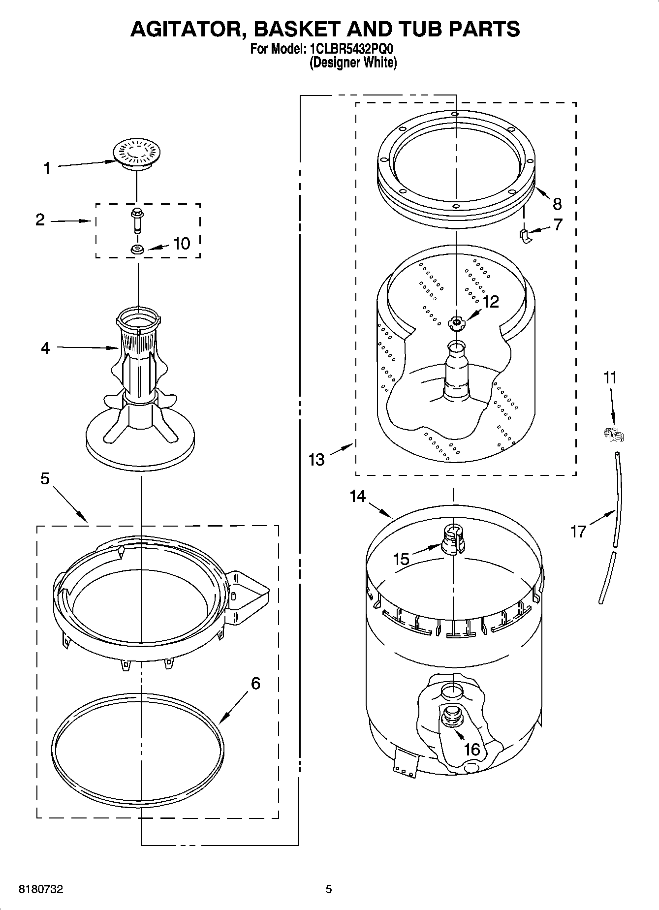 03 - AGITATOR, BASKET AND TUB PARTS