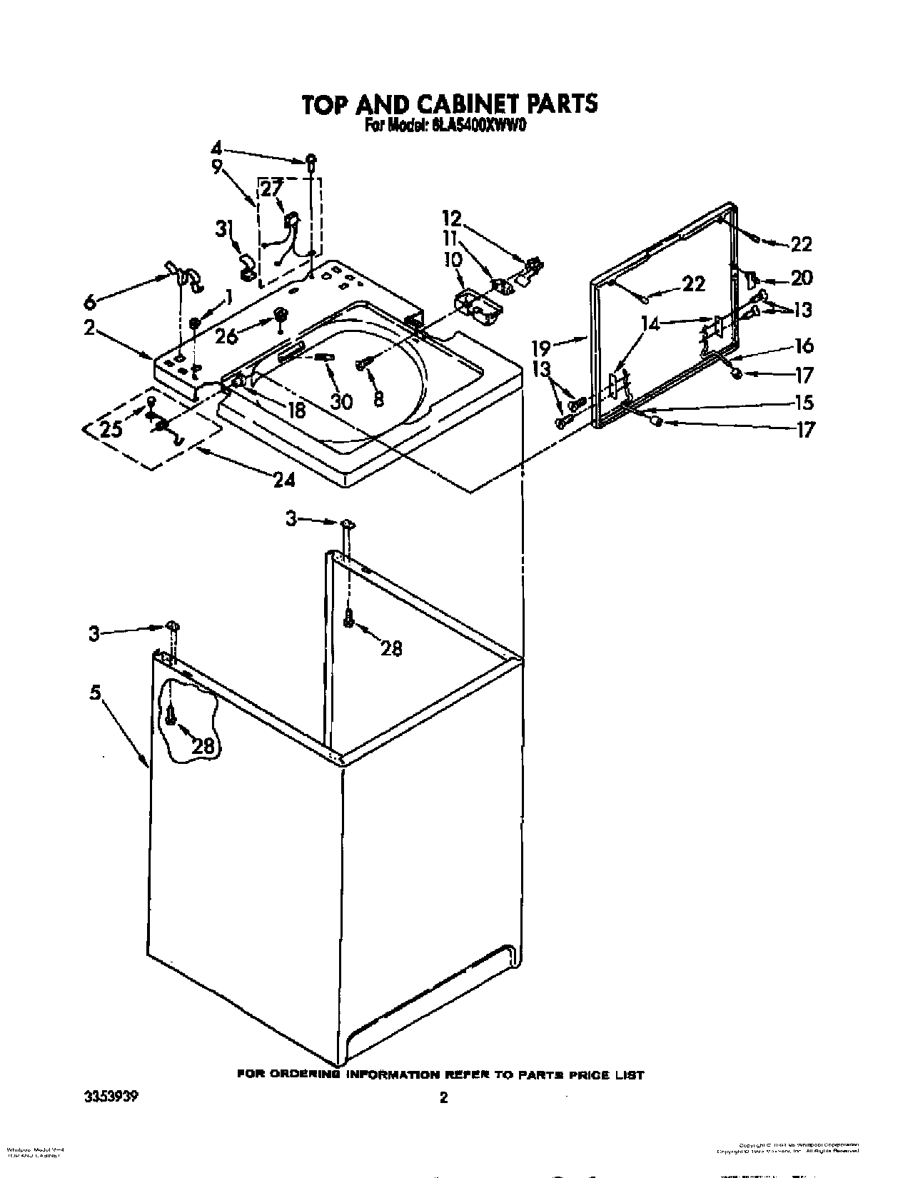 02 - TOP AND CABINET, LIT/OPTIONAL