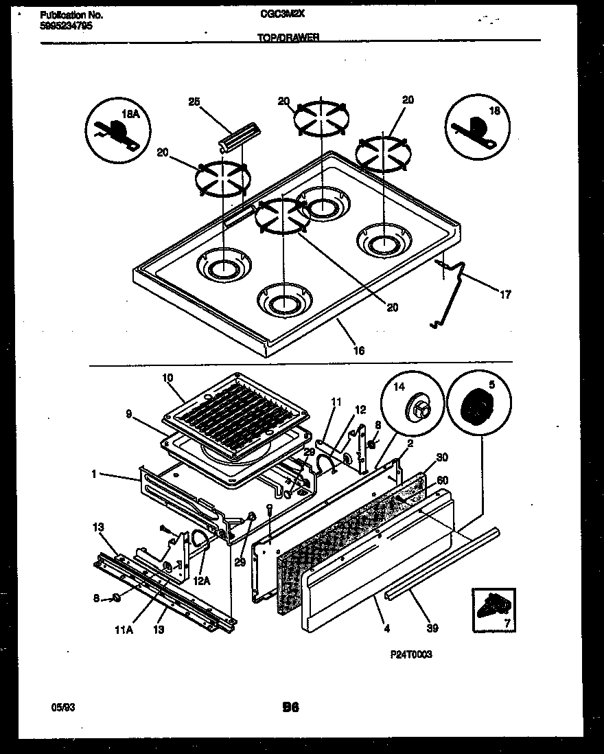 05 - COOKTOP AND BROILER DRAWER PARTS