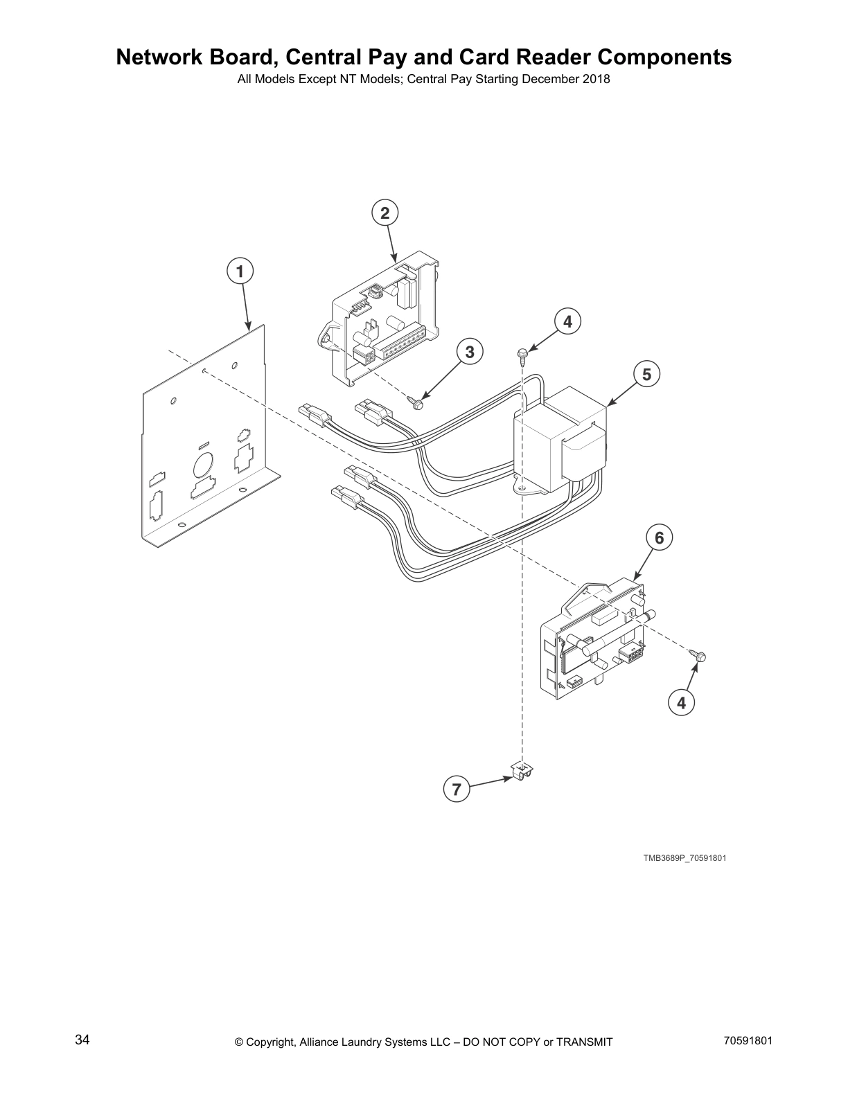 Network Board, Central Pay and Card Reader Components