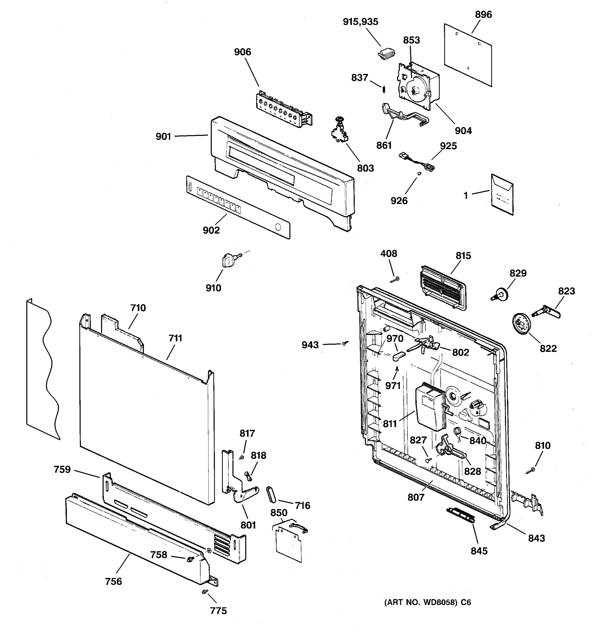 ESCUTCHEON & DOOR ASSEMBLY