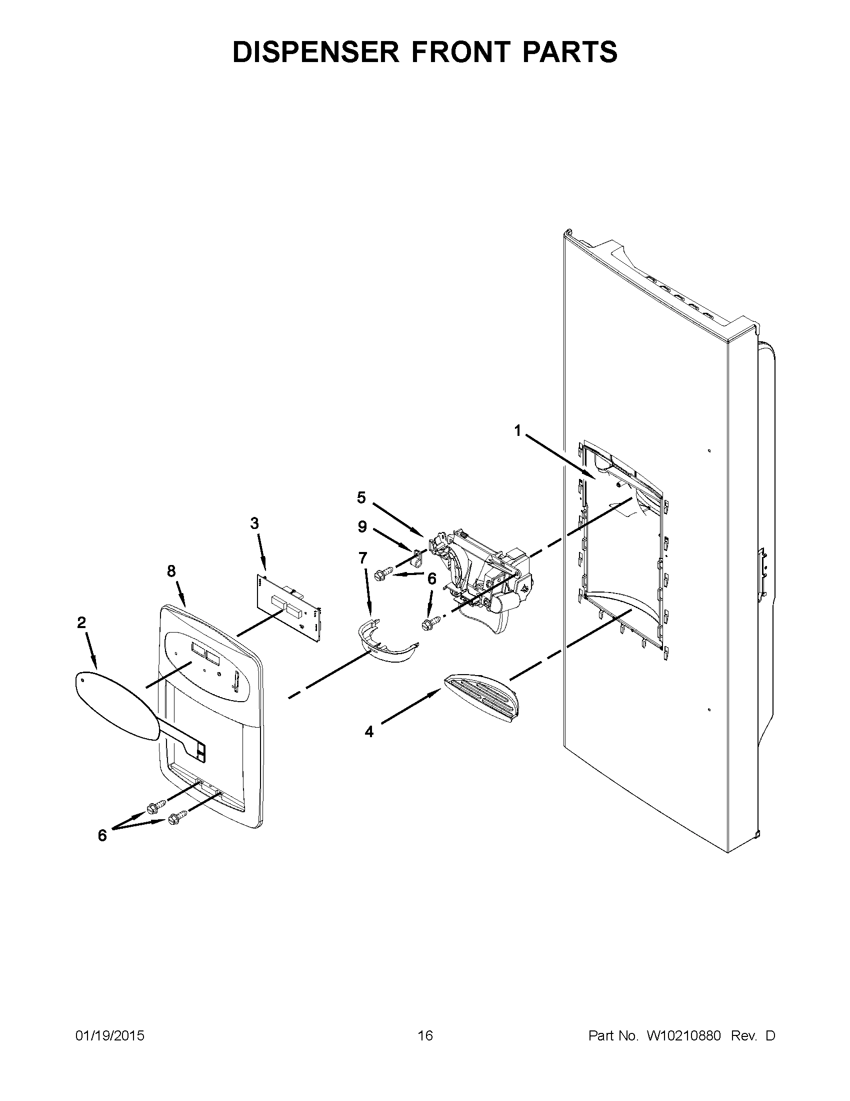 09 - DISPENSER FRONT PARTS