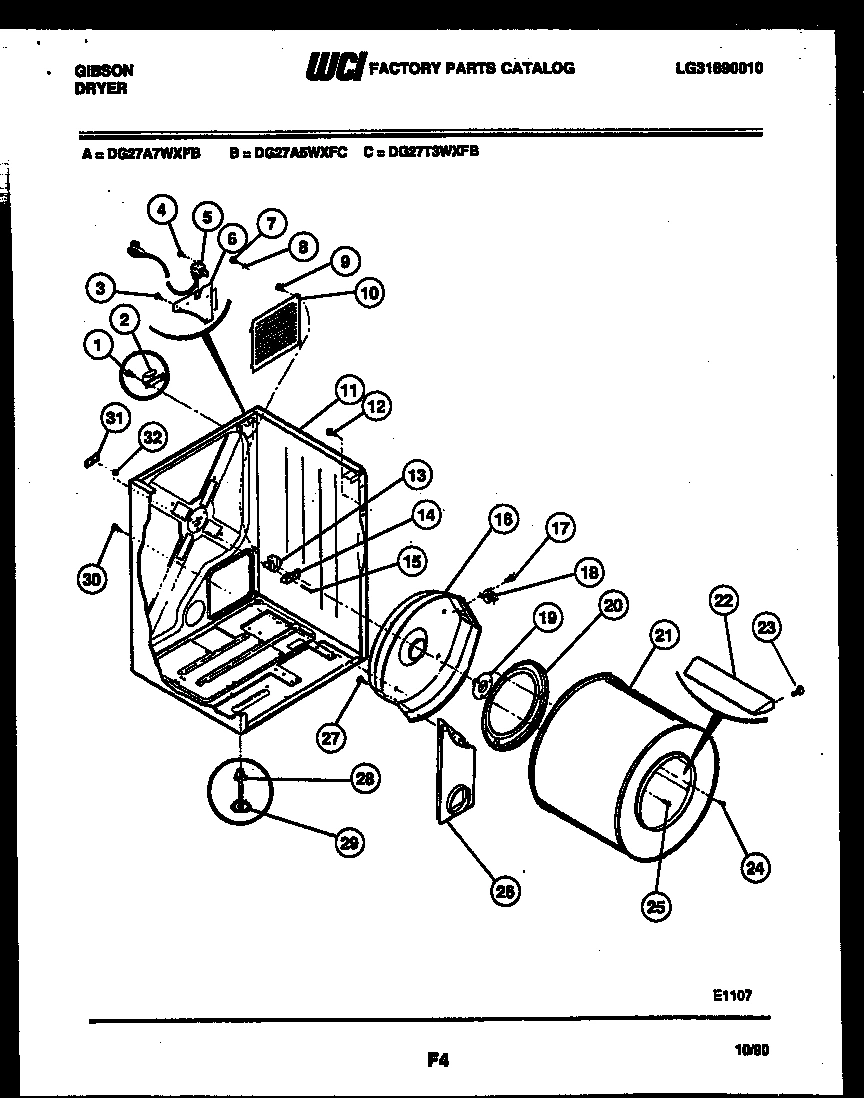 02 - CABINET AND COMPONENT PARTS