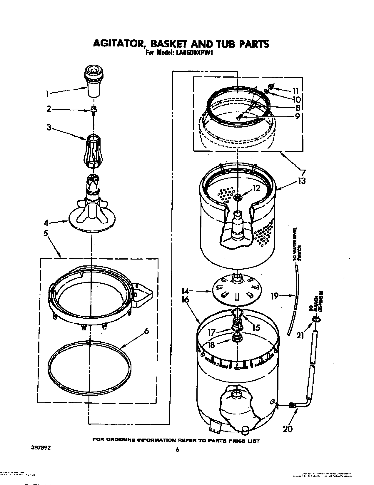 04 - AGITATOR, BASKET AND TUB