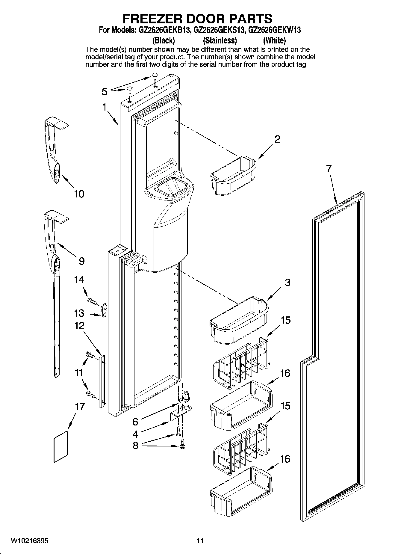 07 - FREEZER DOOR PARTS