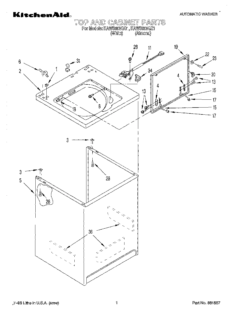01 - TOP AND CABINET