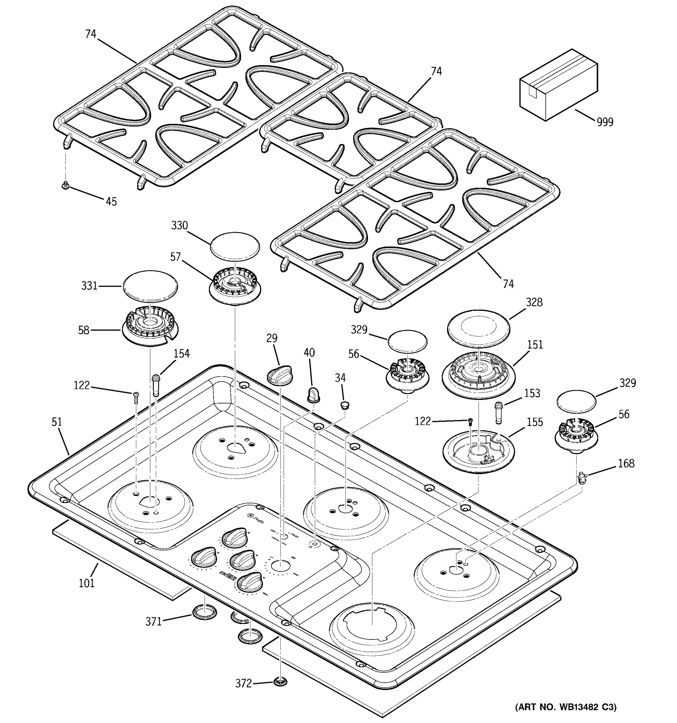 CONTROL PANEL & COOKTOP