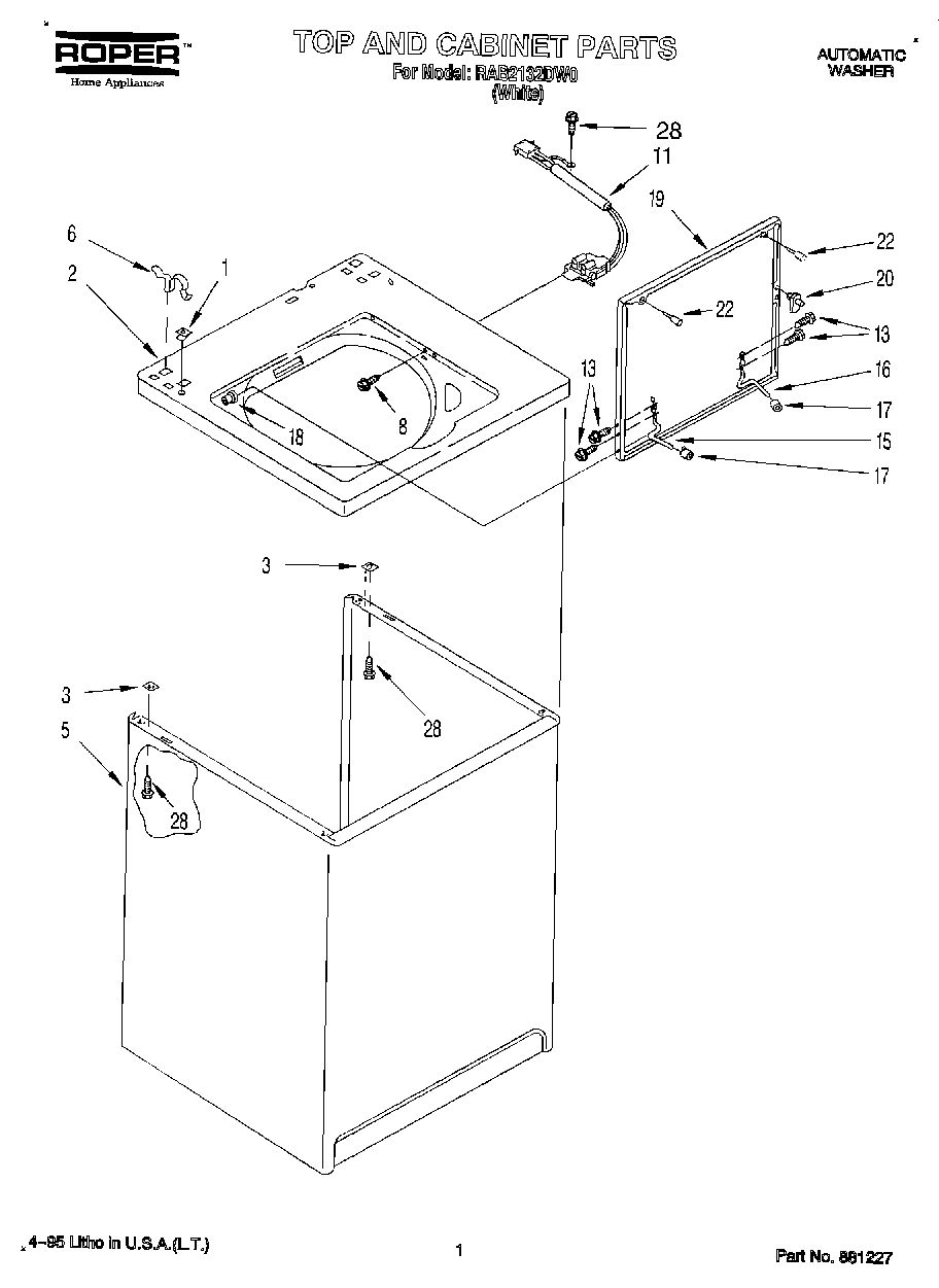 01 - TOP AND CABINET, LIT/OPTIONAL