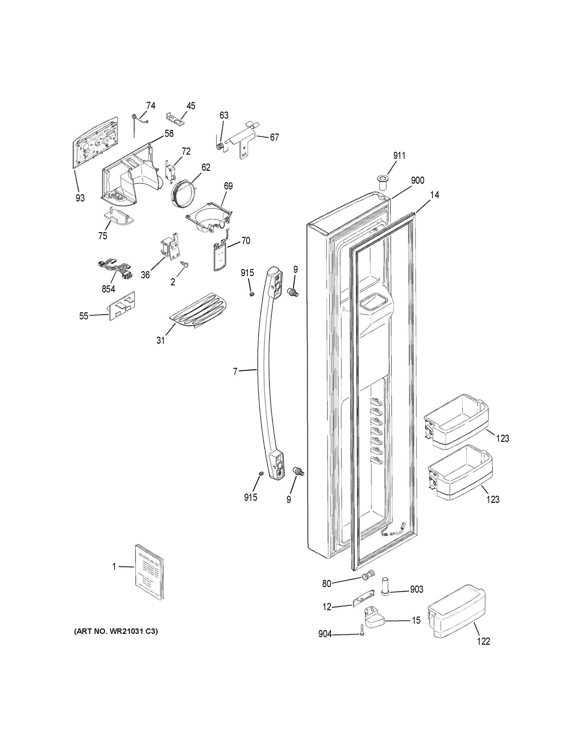 FREEZER DOOR