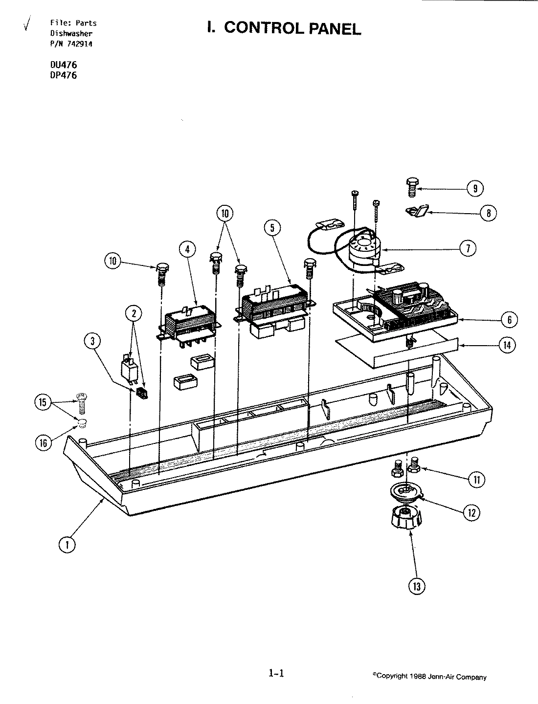 02 - CONTROL PANEL (DU476/DP476)