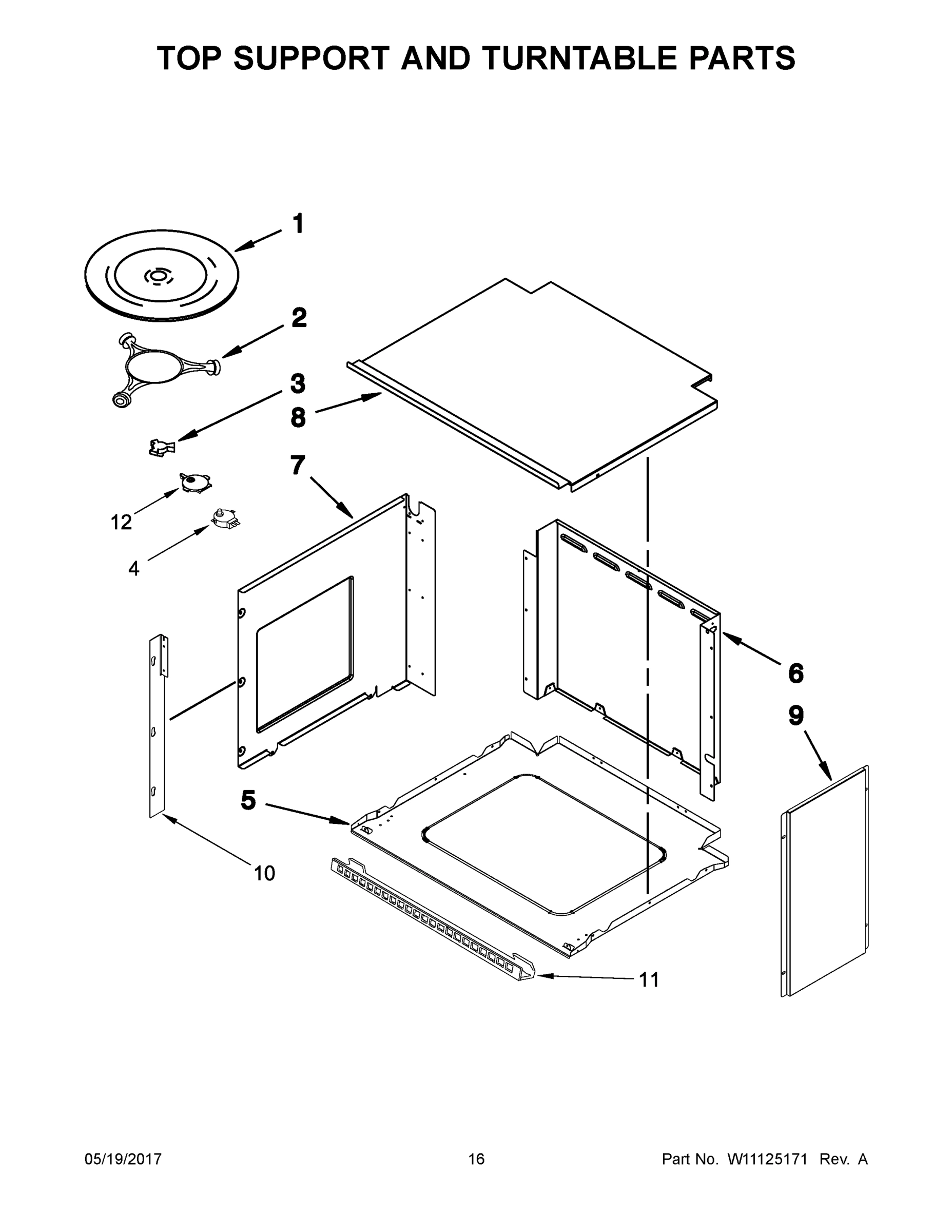 09 - TOP SUPPORT AND TURNTABLE PARTS