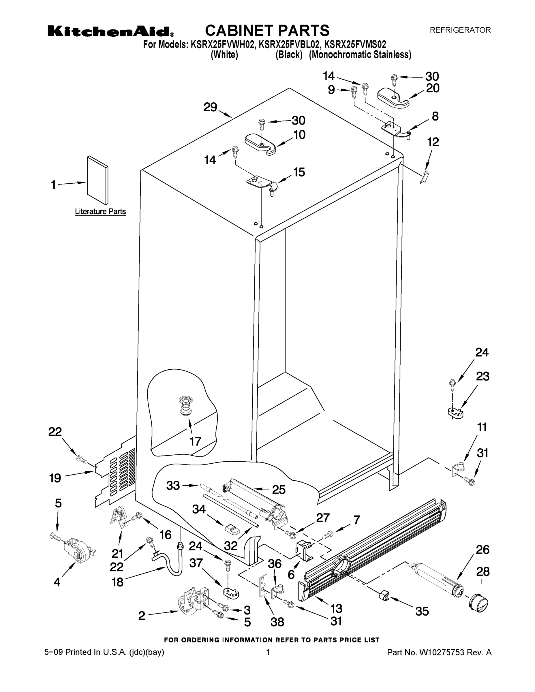 01 - CABINET PARTS