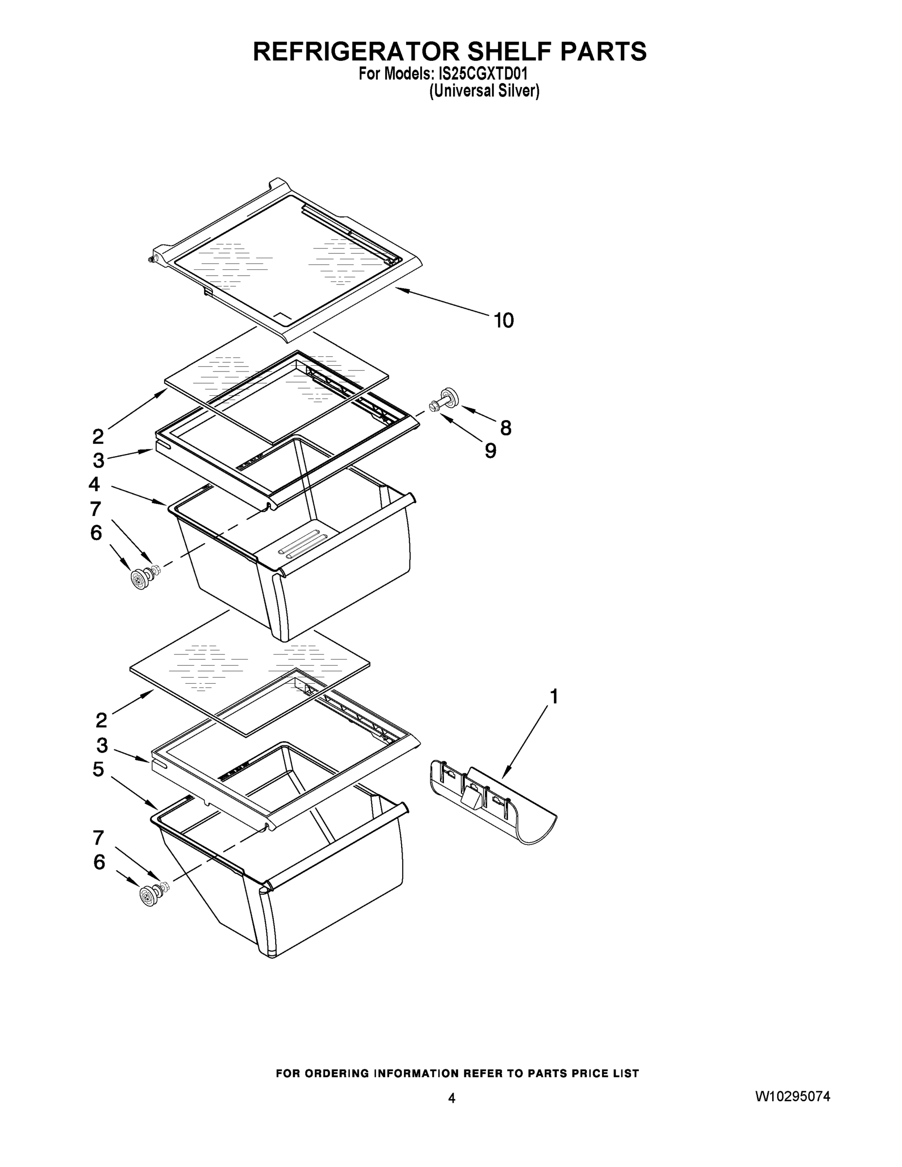 03 - REFRIGERATOR SHELF PARTS