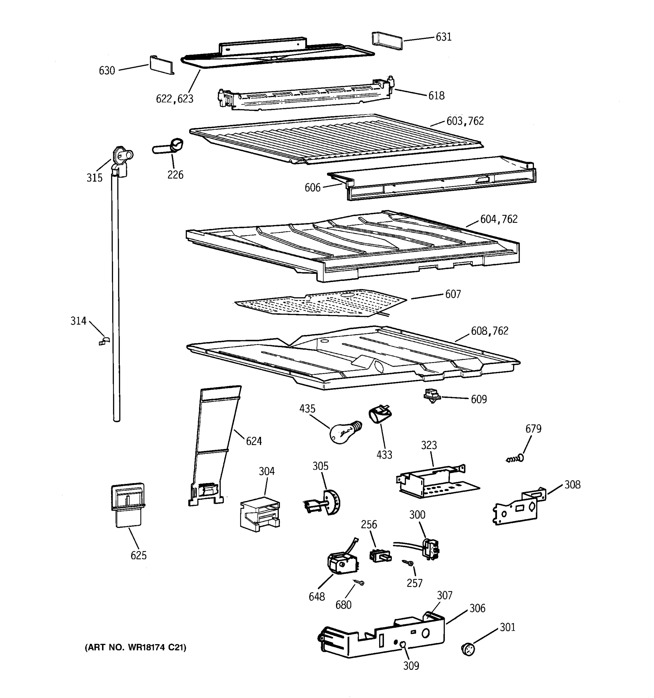 COMPARTMENT SEPARATOR PARTS