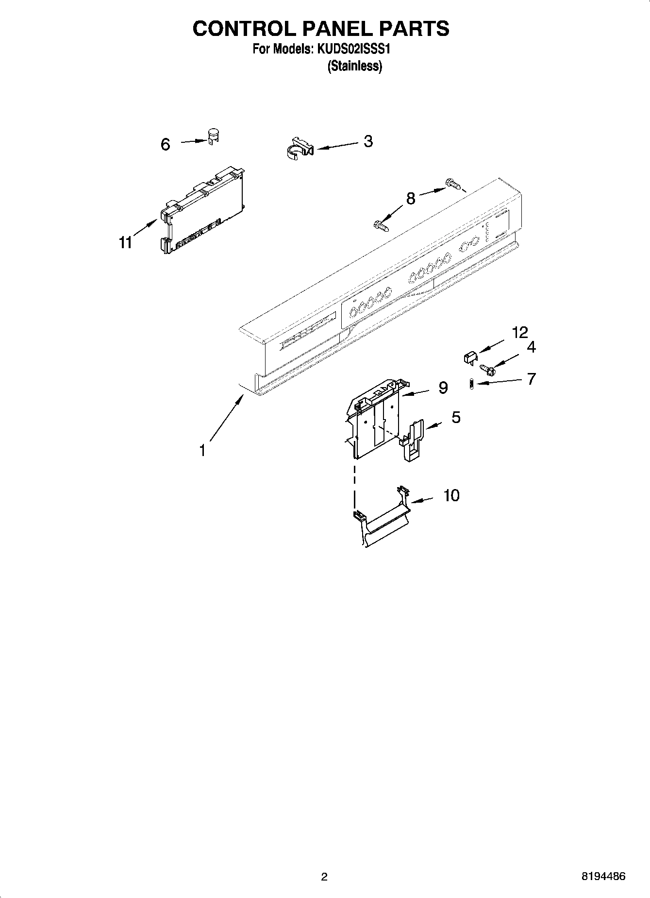 02 - CONTROL PANEL PARTS