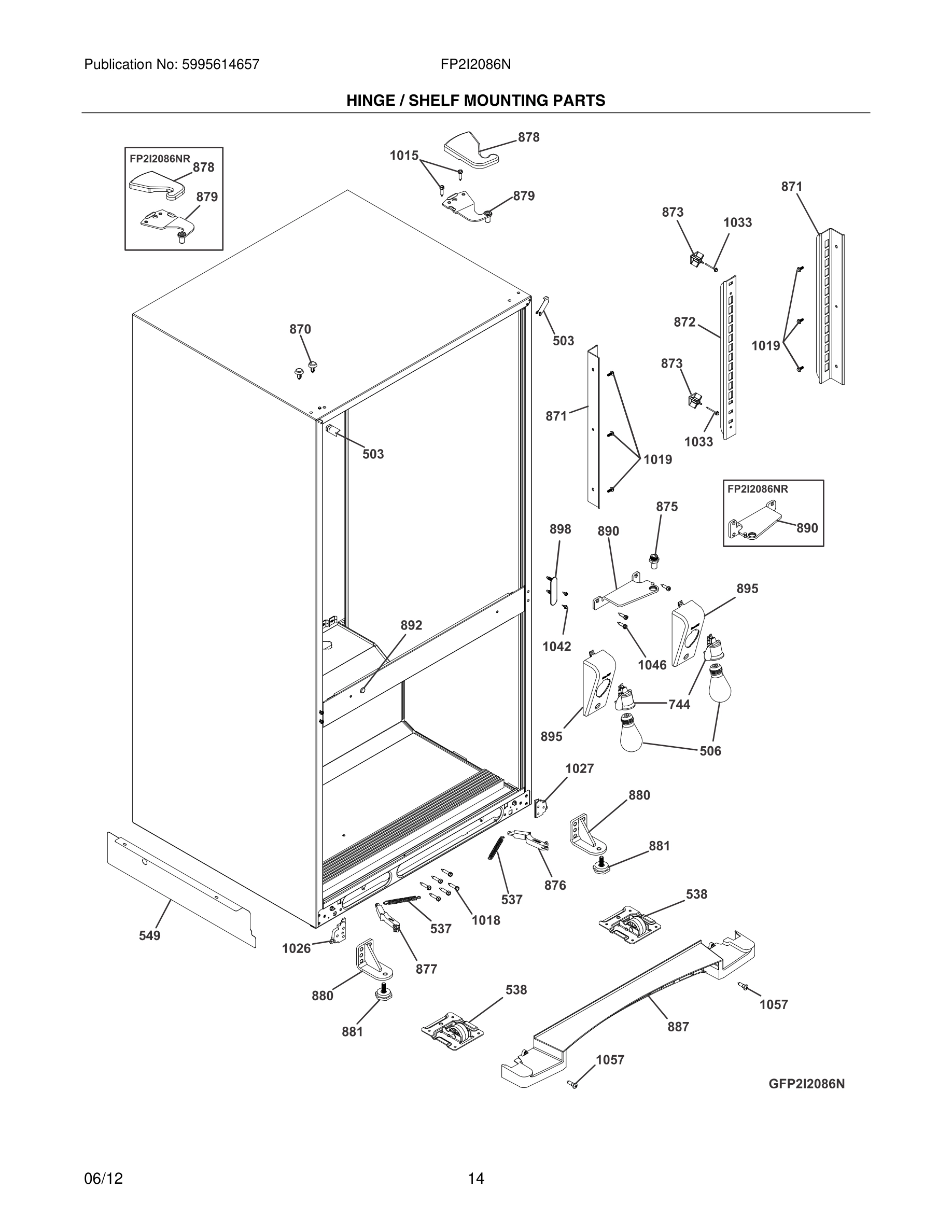 15 - HINGE / SHELF MOUNTING PARTS