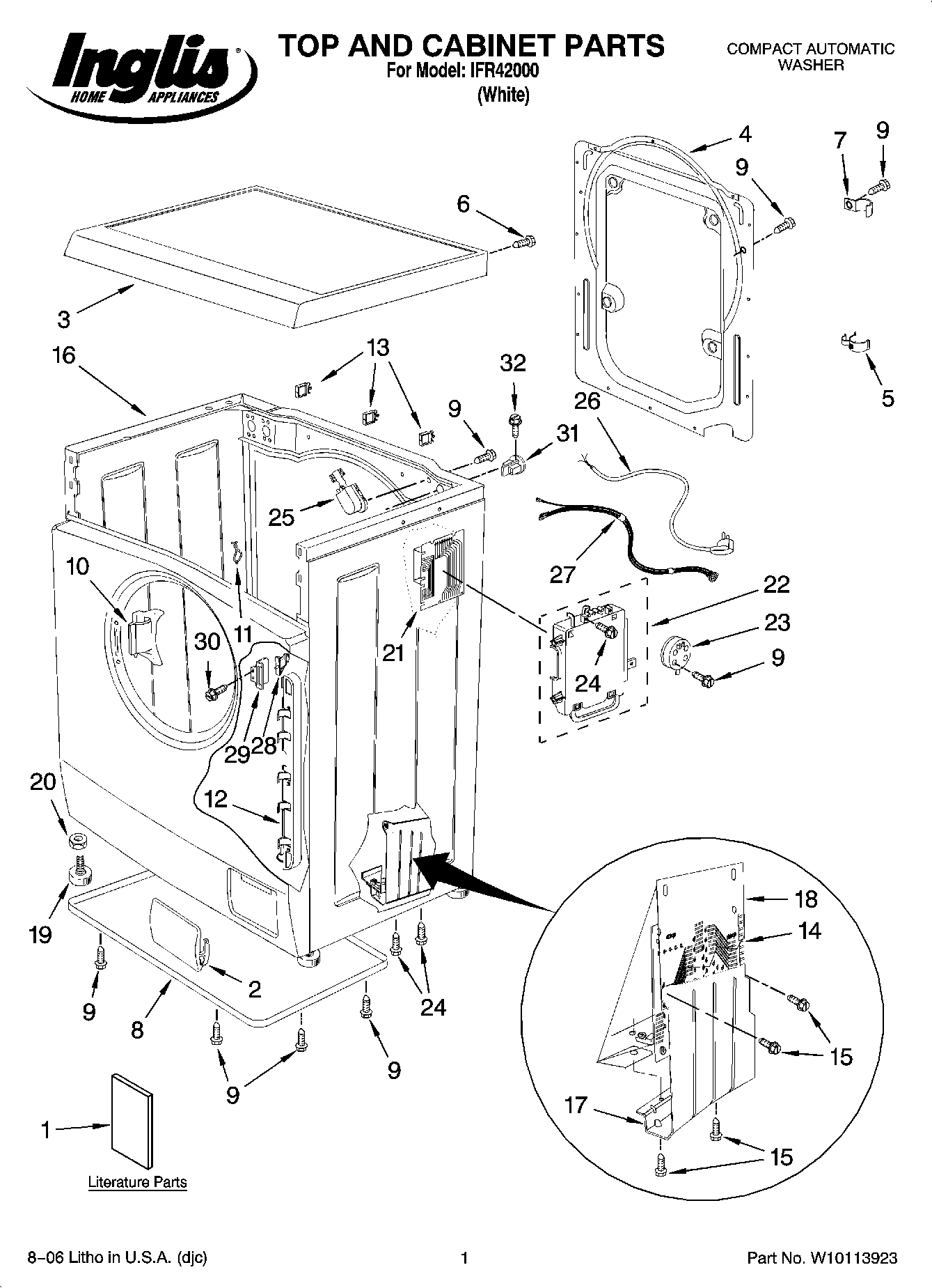 01 - TOP AND CABINET PARTS