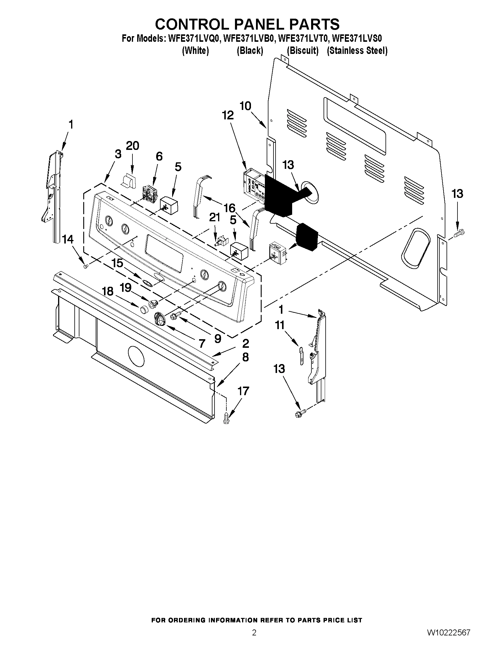 02 - CONTROL PANEL PARTS